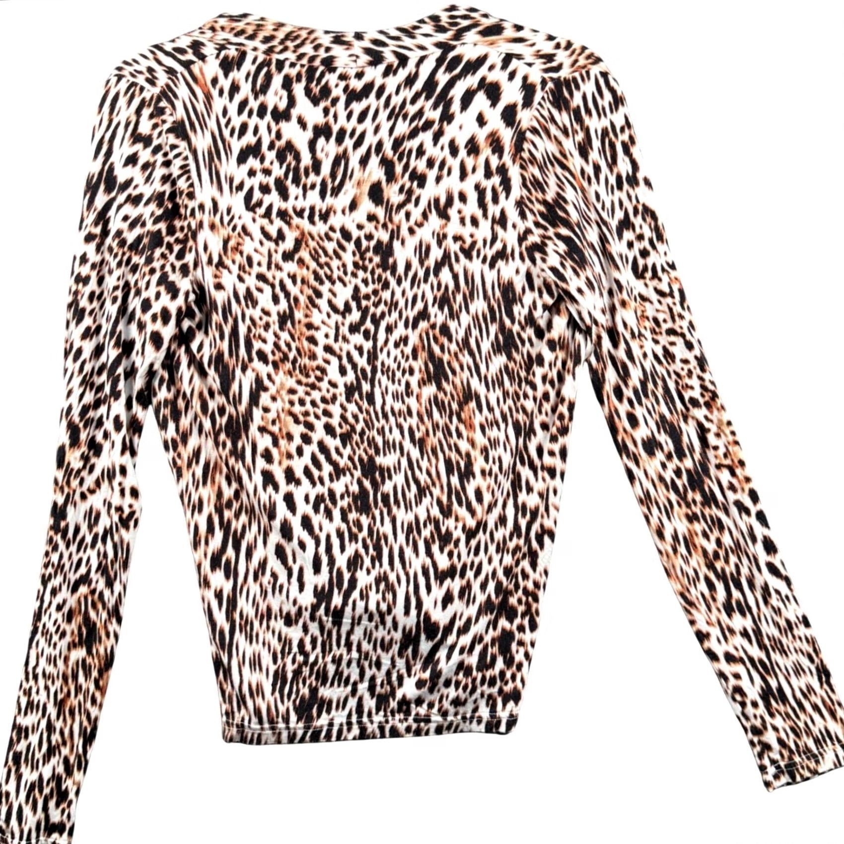 Banana Republic Banana Republic Soft Stretch Modal Leopard Core Wrap Top Careerwear Womens Small Size S / US 4 / IT 40 - 2 Thumbnail