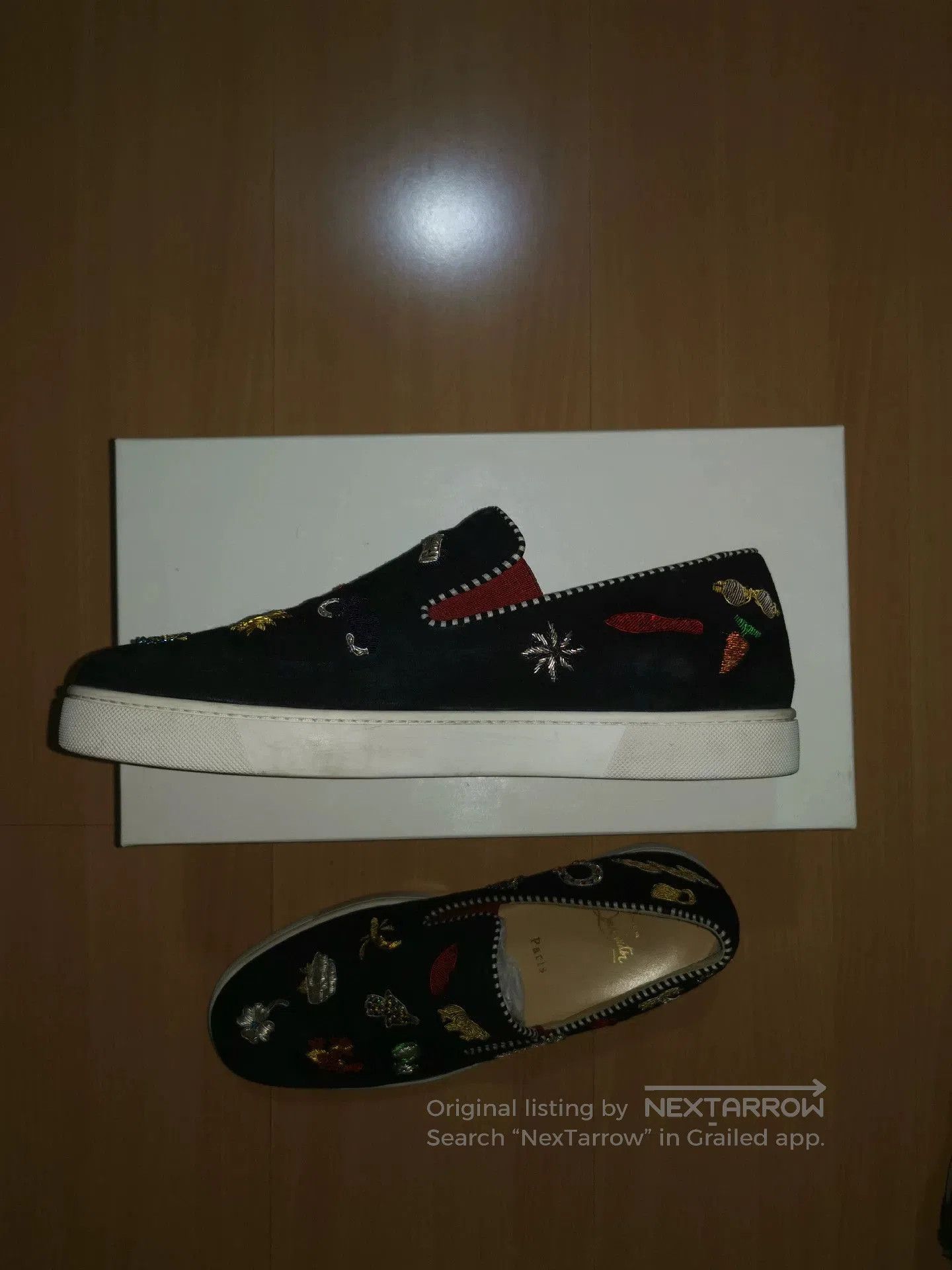 Christian Louboutin christian louboutin men's slip-on shoes with embroidery. Size US 10 / EU 43 - 2 Thumbnail