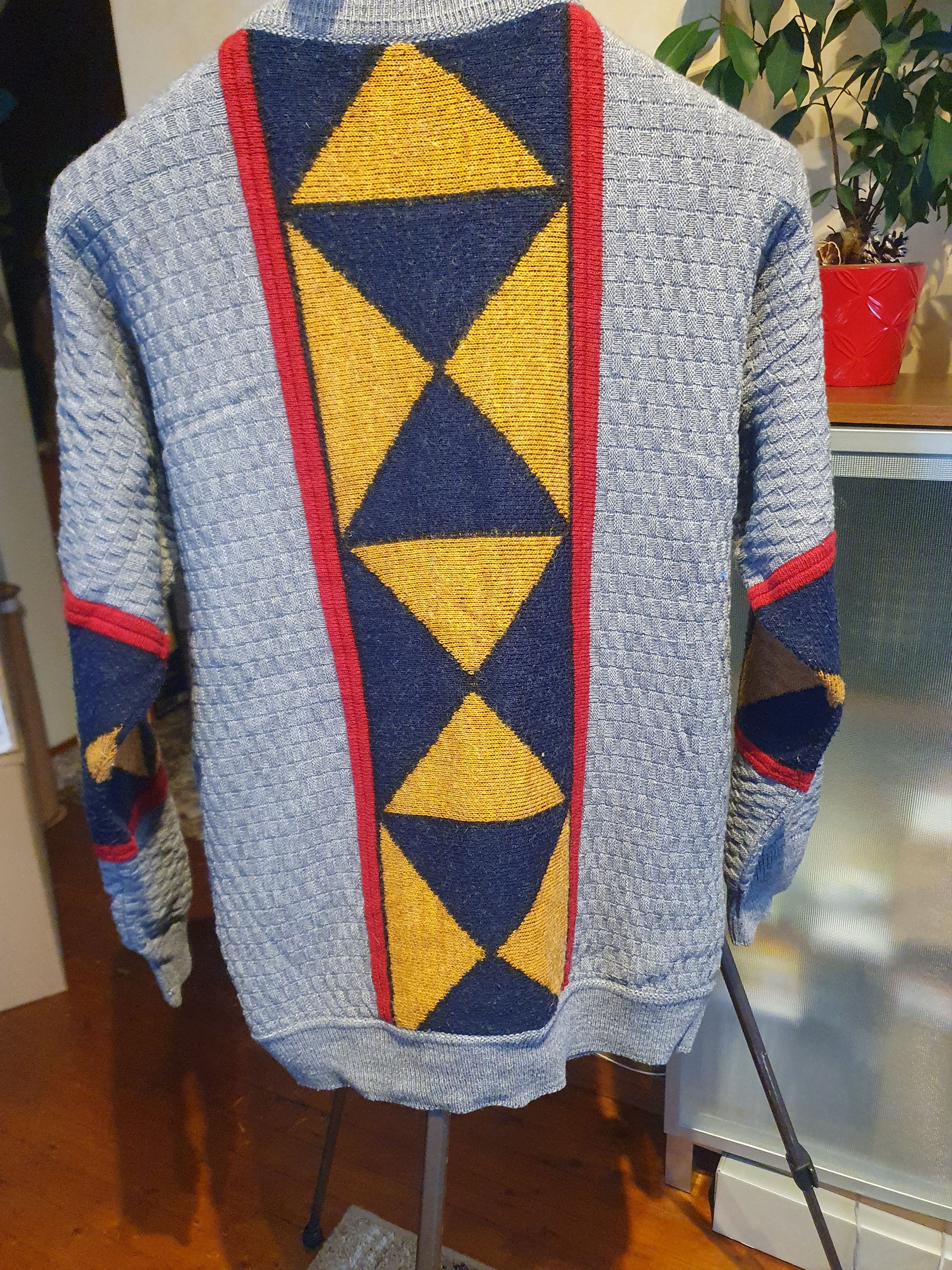 Vintage Enzio Emilio Vintage Sweater Geometric Pattern sz L? Size US L / EU 52-54 / 3 - 2 Thumbnail