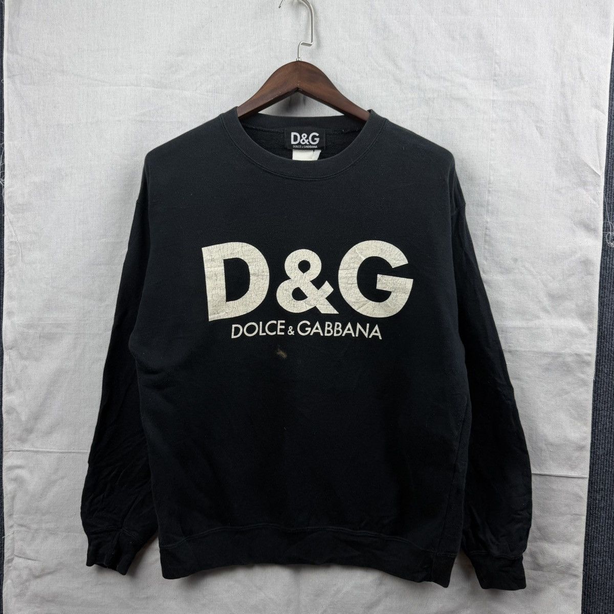 Dolce & Gabbana Vintage Dolce &Gabbana Black Sweter Big Logo Size US L / EU 52-54 / 3 - 1 Thumbnail