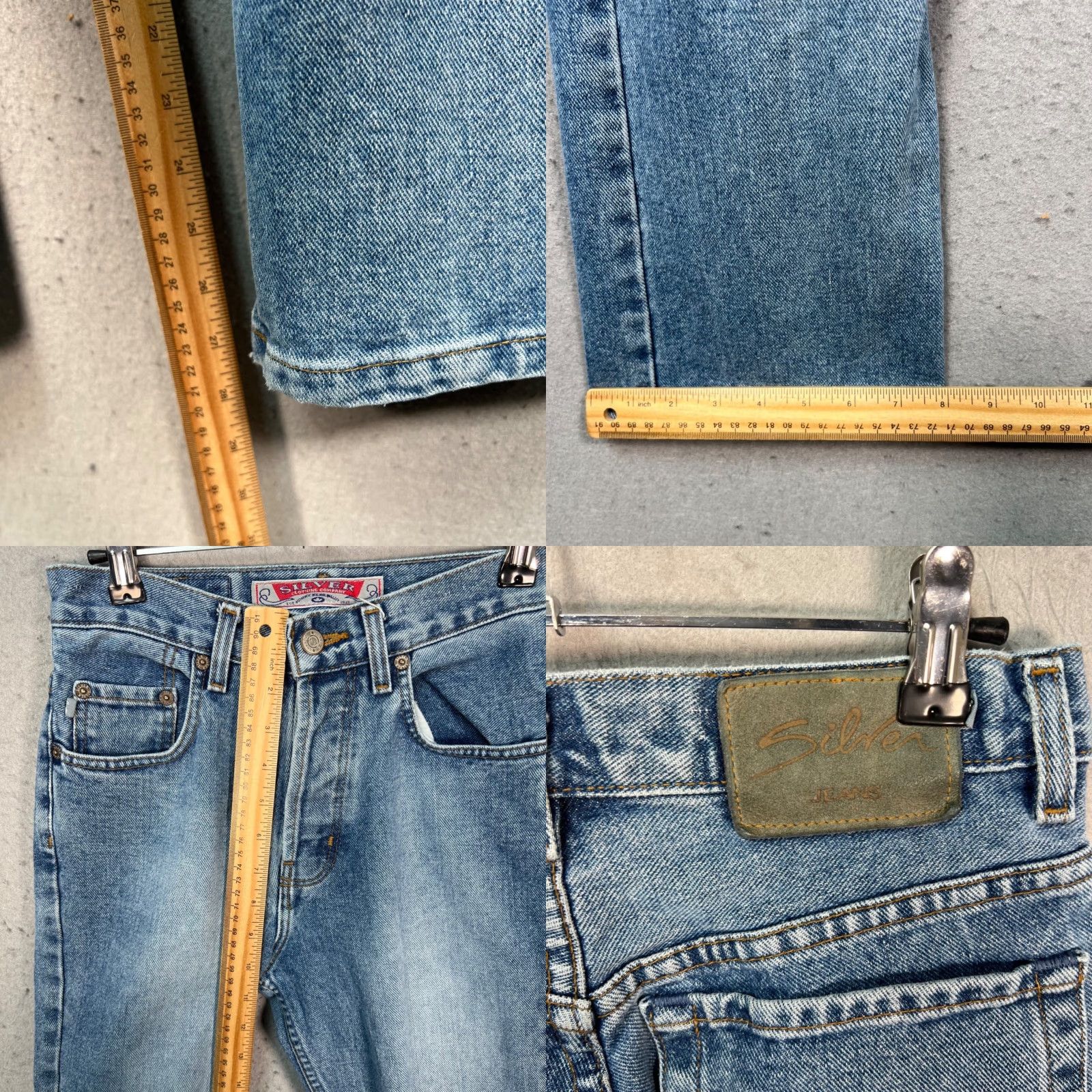 Silver Jeans Co. Silver Jeans Womens Size 26 x 28 Light Wash Denim Straight-Leg Jeans Size 26" / US 2 / IT 38 - 8 Thumbnail