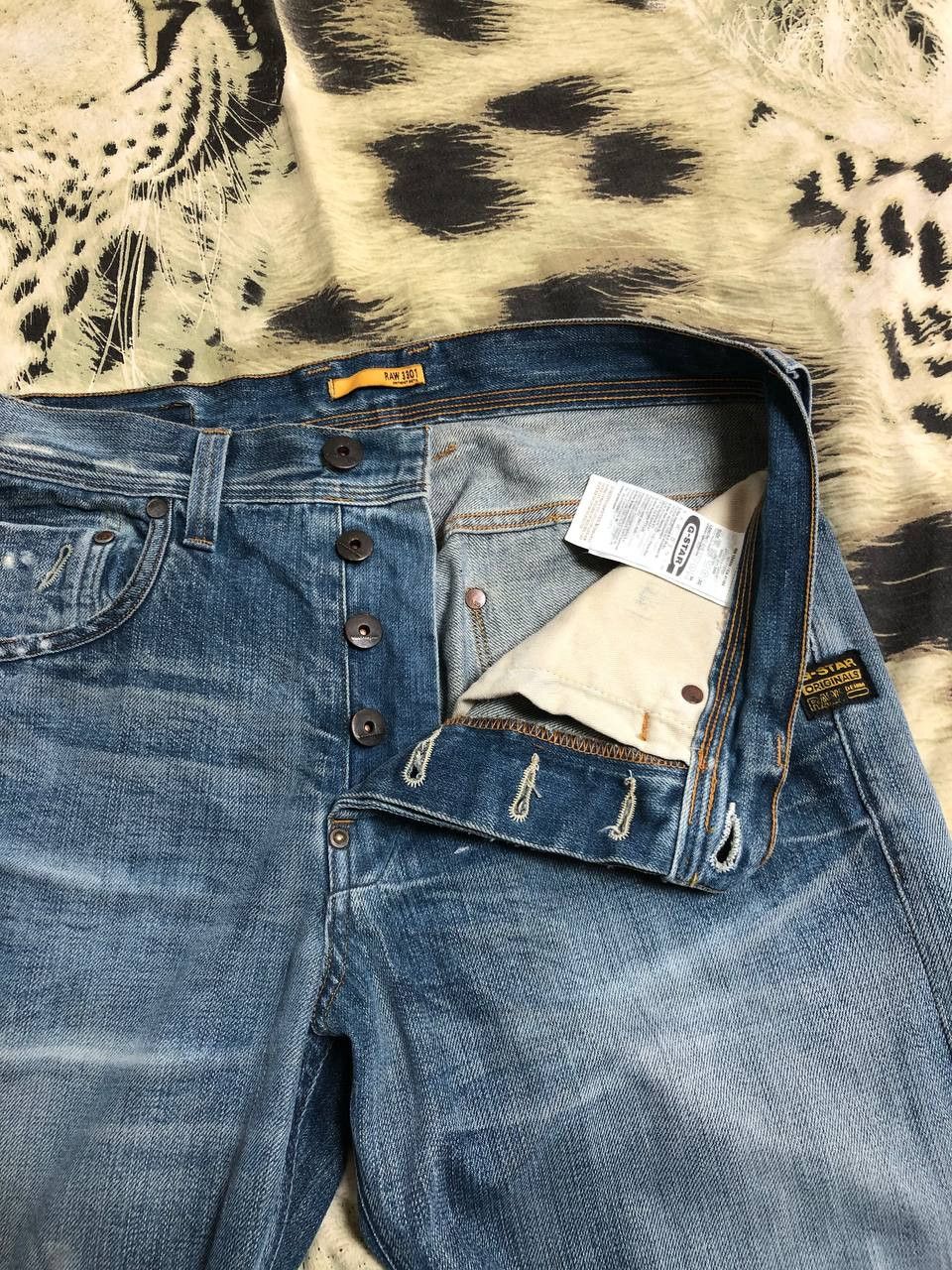 G-Star Vintage distressed jeans Y2K G-Star Raw logo streetwear Size US 30 / EU 46 - 11 Thumbnail