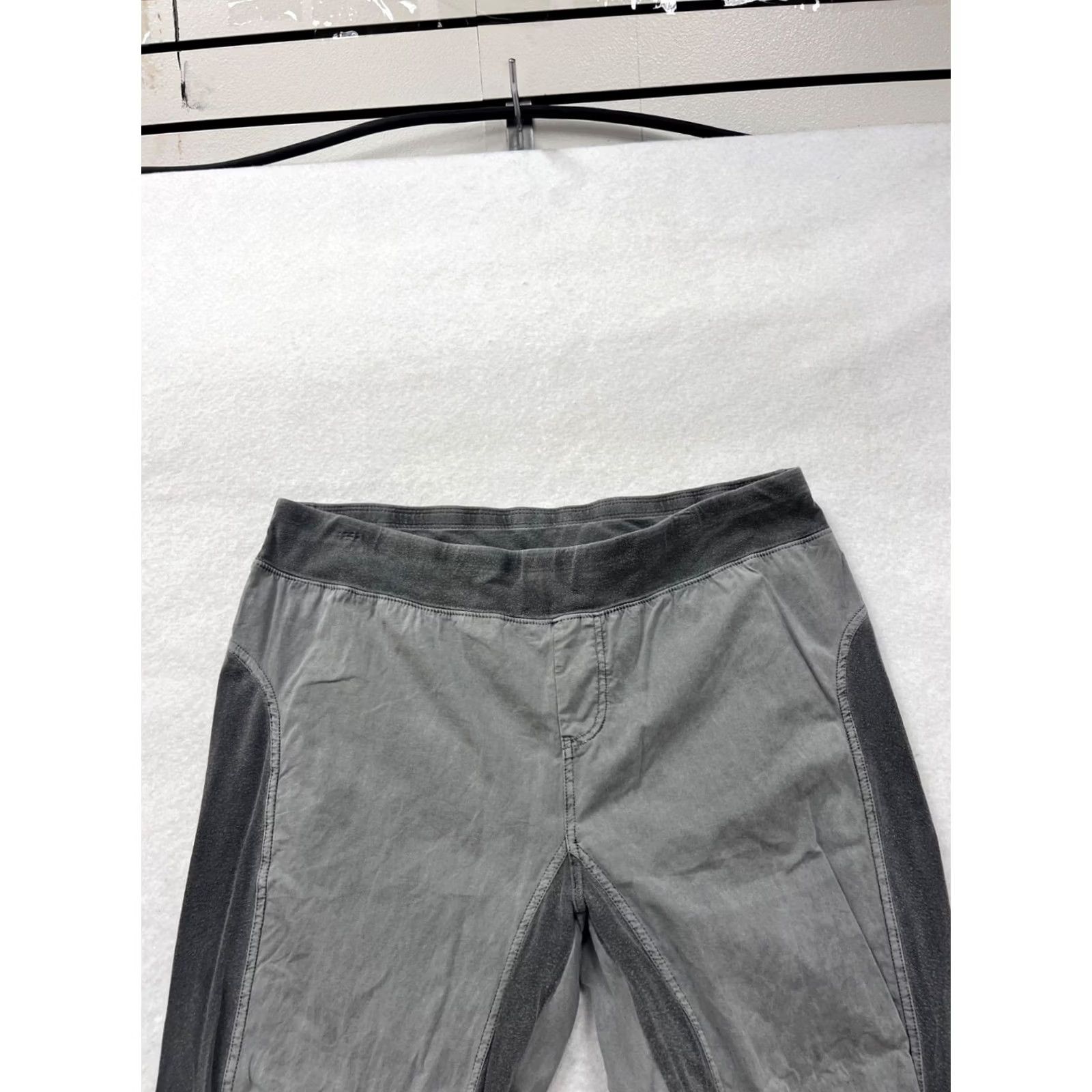 Vintage Wearables Mens L Gray Cotton Spandex Ruched Panel Pants Size L Size 36" / US 14 / IT 50 - 6 Thumbnail