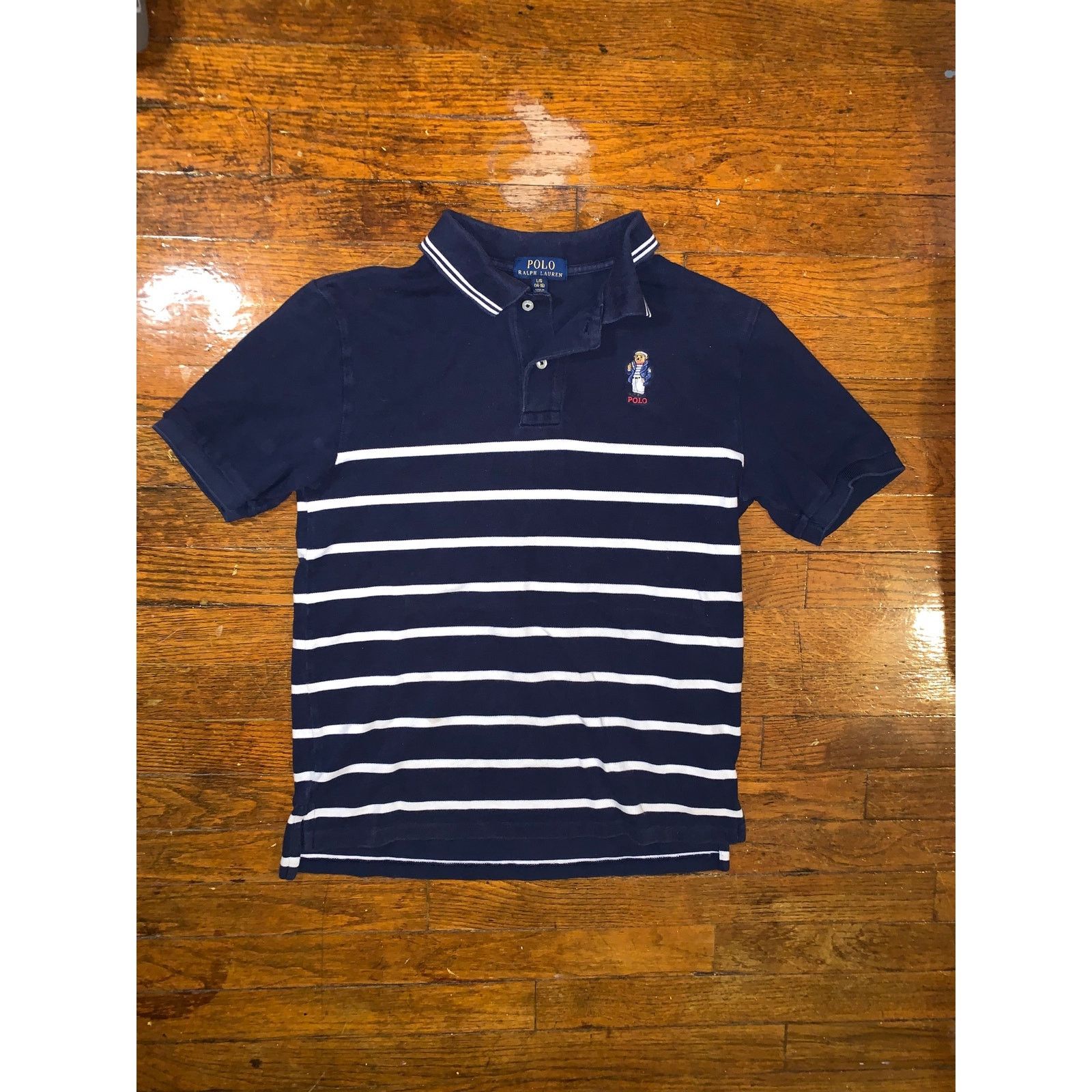 Polo Ralph Lauren Polo Ralph Lauren Polo Bear Youth L 14-16 Polo Shirt Navy Size US XXS / EU 40 - 1 Thumbnail