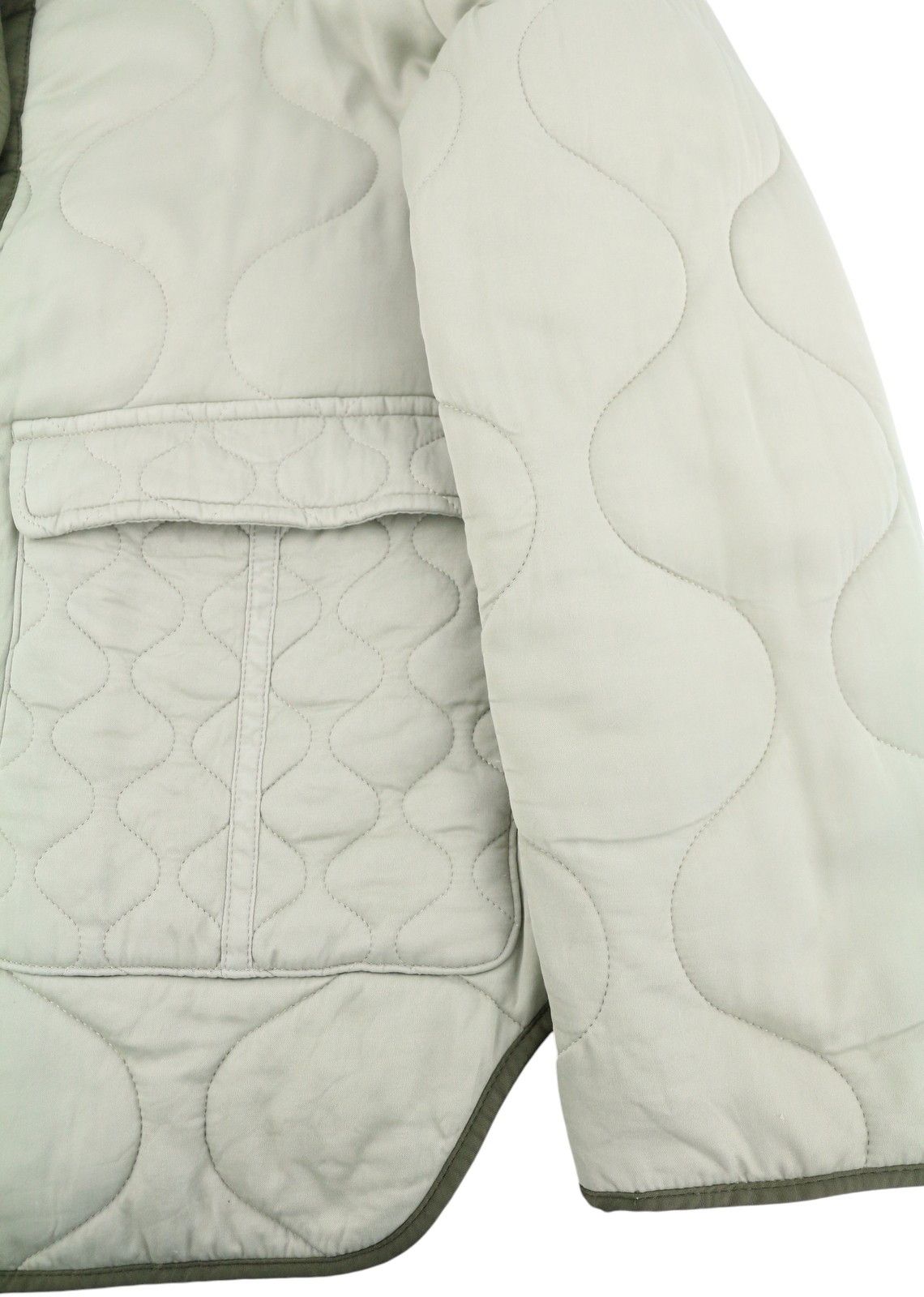 Allsaints Foxi Liner EU42 Green Quilted Button Crew Neck 86742 Size XL / US 12-14 / IT 48-50 - 15 Thumbnail