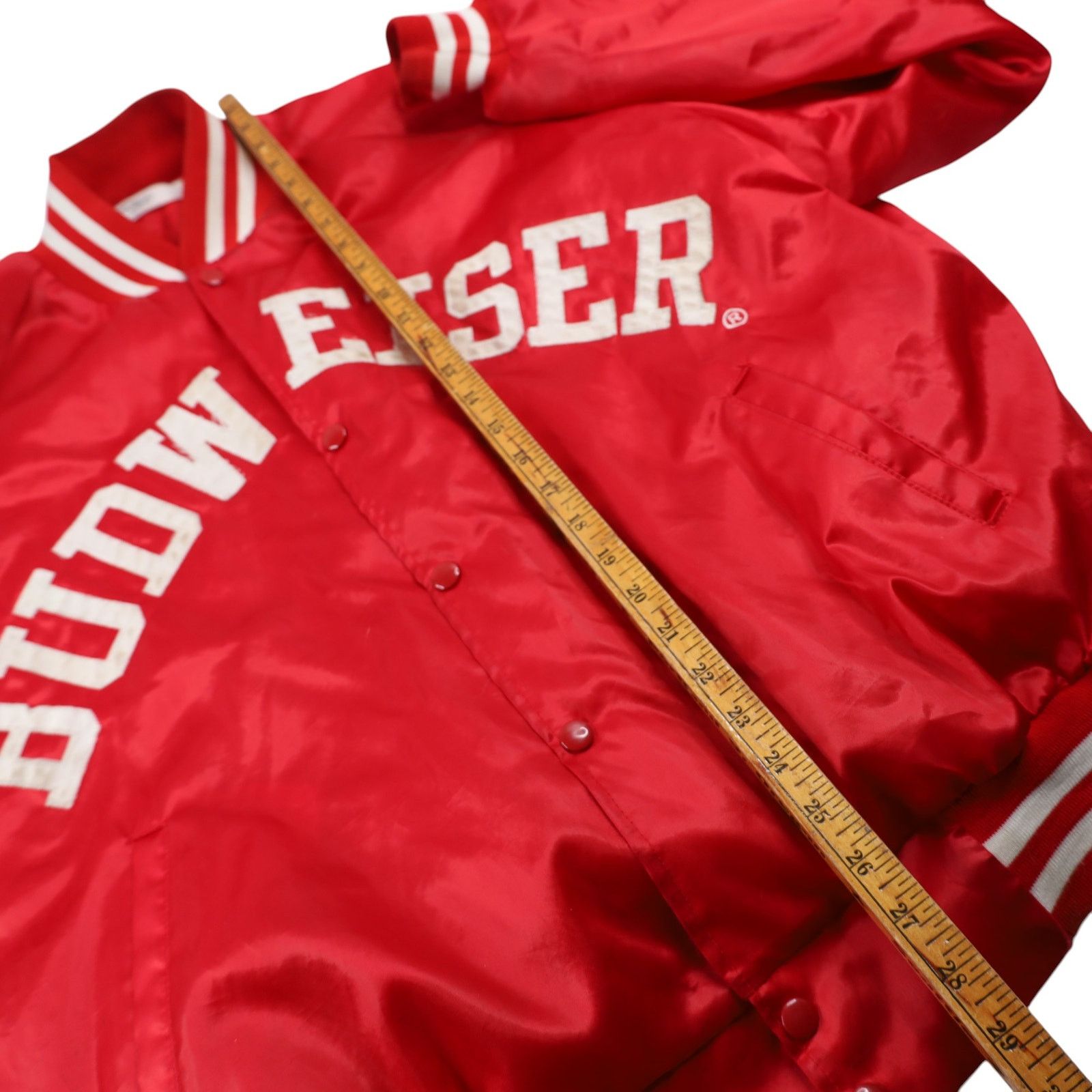 Budweiser × Vintage Vintage Budweiser Beer Spellout Sating Jacket Size US XXL / EU 58 / 5 - 10 Thumbnail