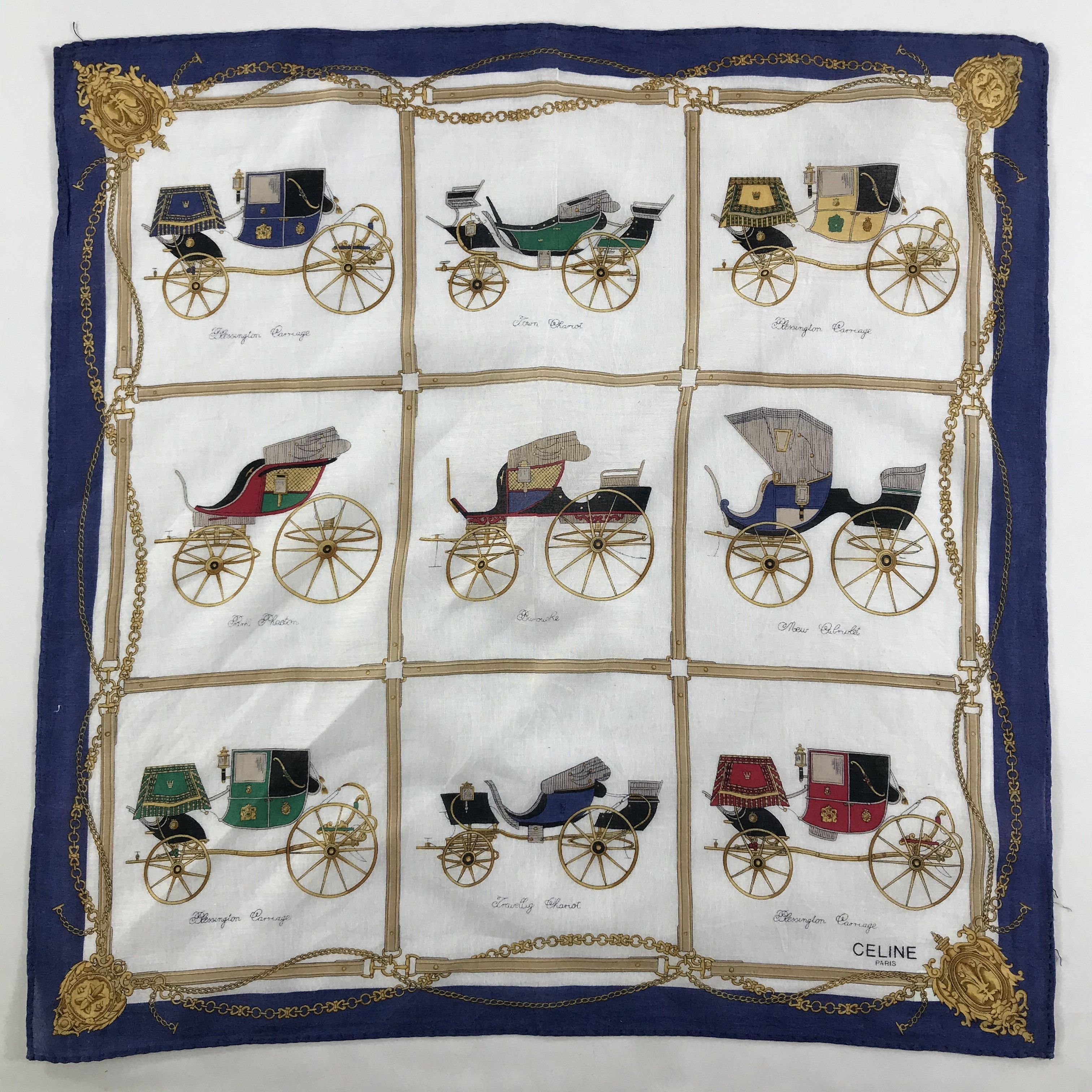 Celine × Vintage Celine Bandana / Handkerchief / Neckerchief - S1283 Size ONE SIZE - 1 Thumbnail