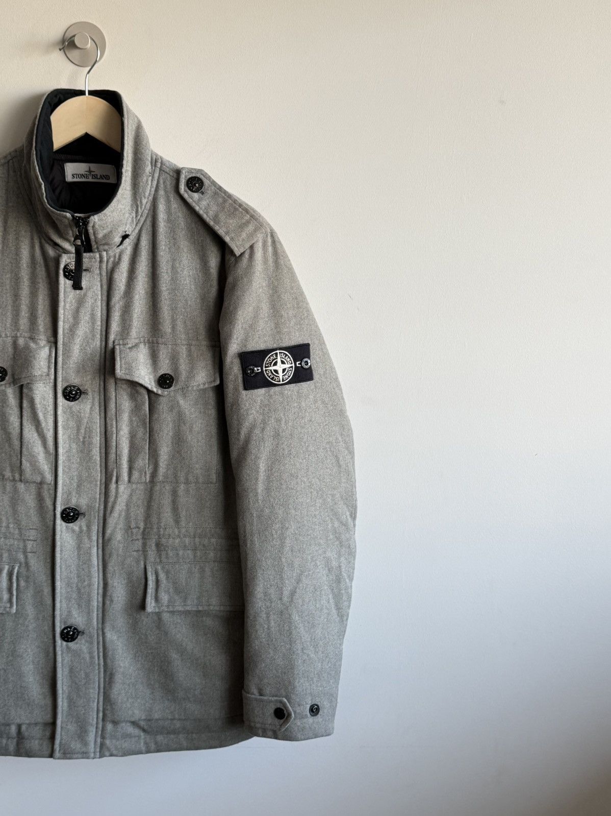 Stone Island Stone Island Grey Ice Jacket Wool Blend Men’s Medium Size Size US M / EU 48-50 / 2 - 3 Thumbnail