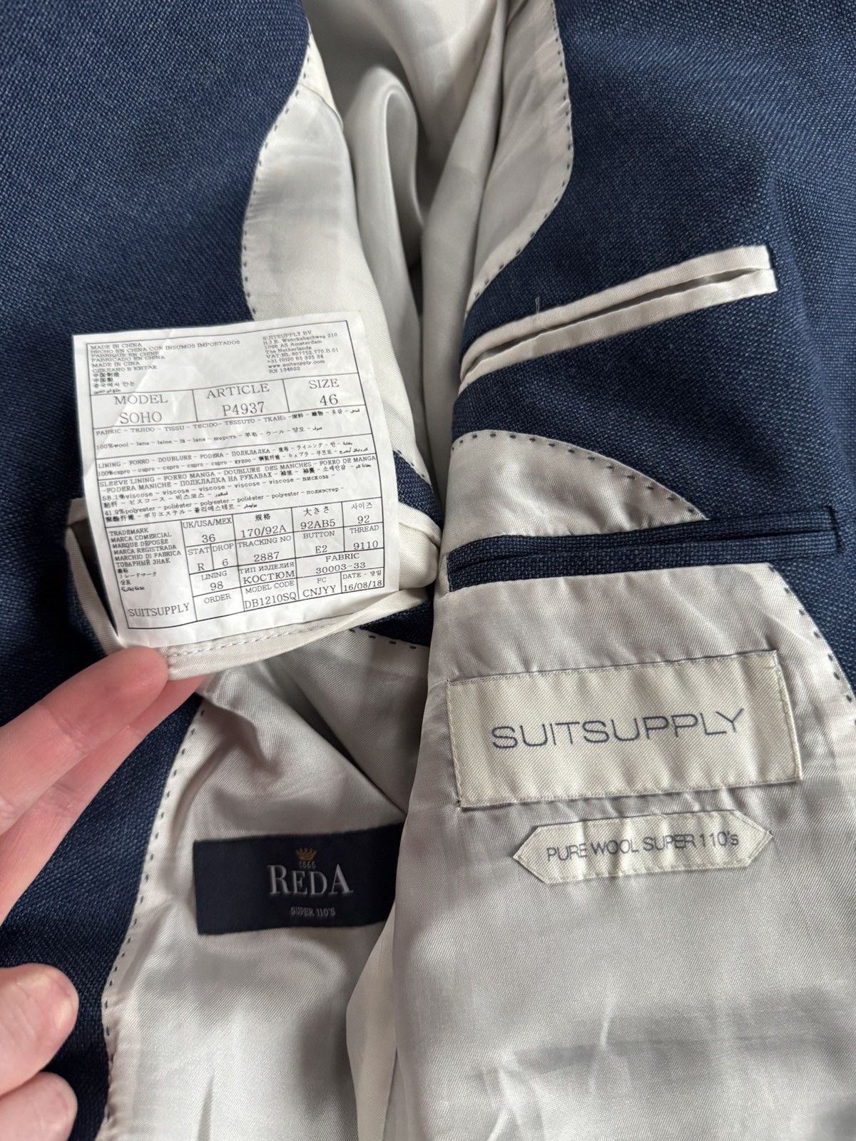 Suitsupply Suitsupply UK/USA36size suit blazer jacket & pants set 00s Size 36R - 10 Thumbnail