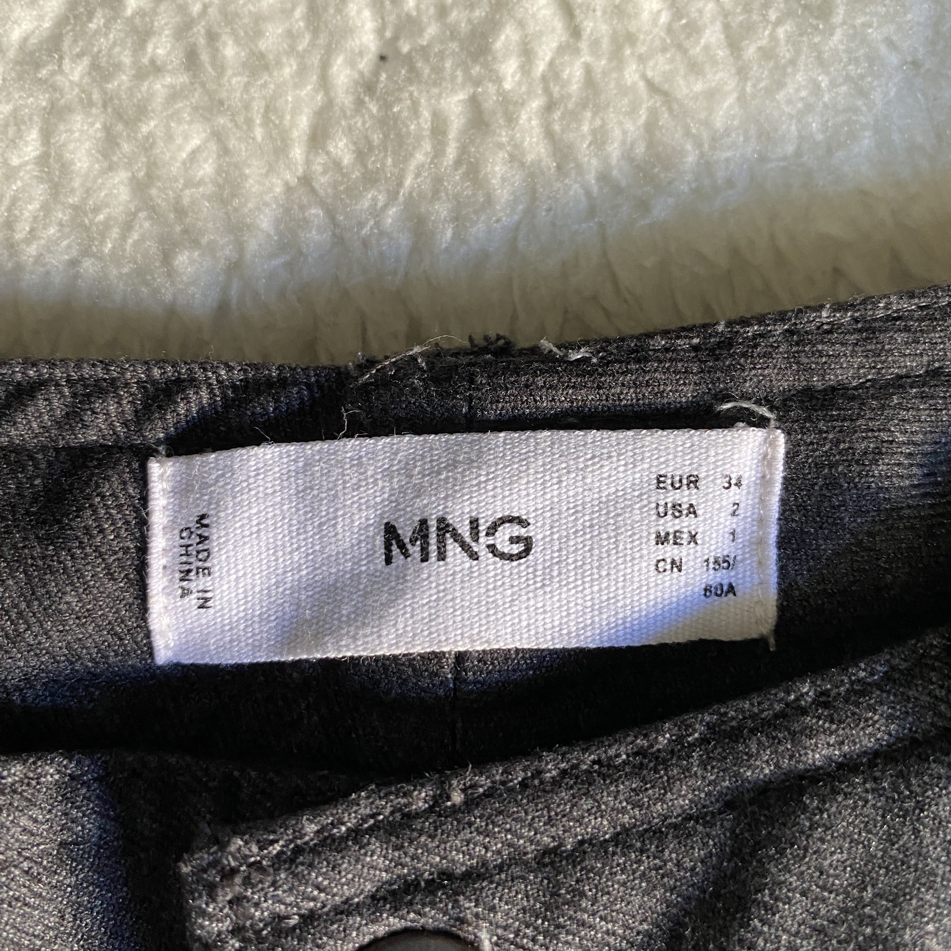 Mango Mango Charcoal Grey High Waisted Wide Leg Tailored Pants Size 26" / US 2 / IT 38 - 2 Thumbnail