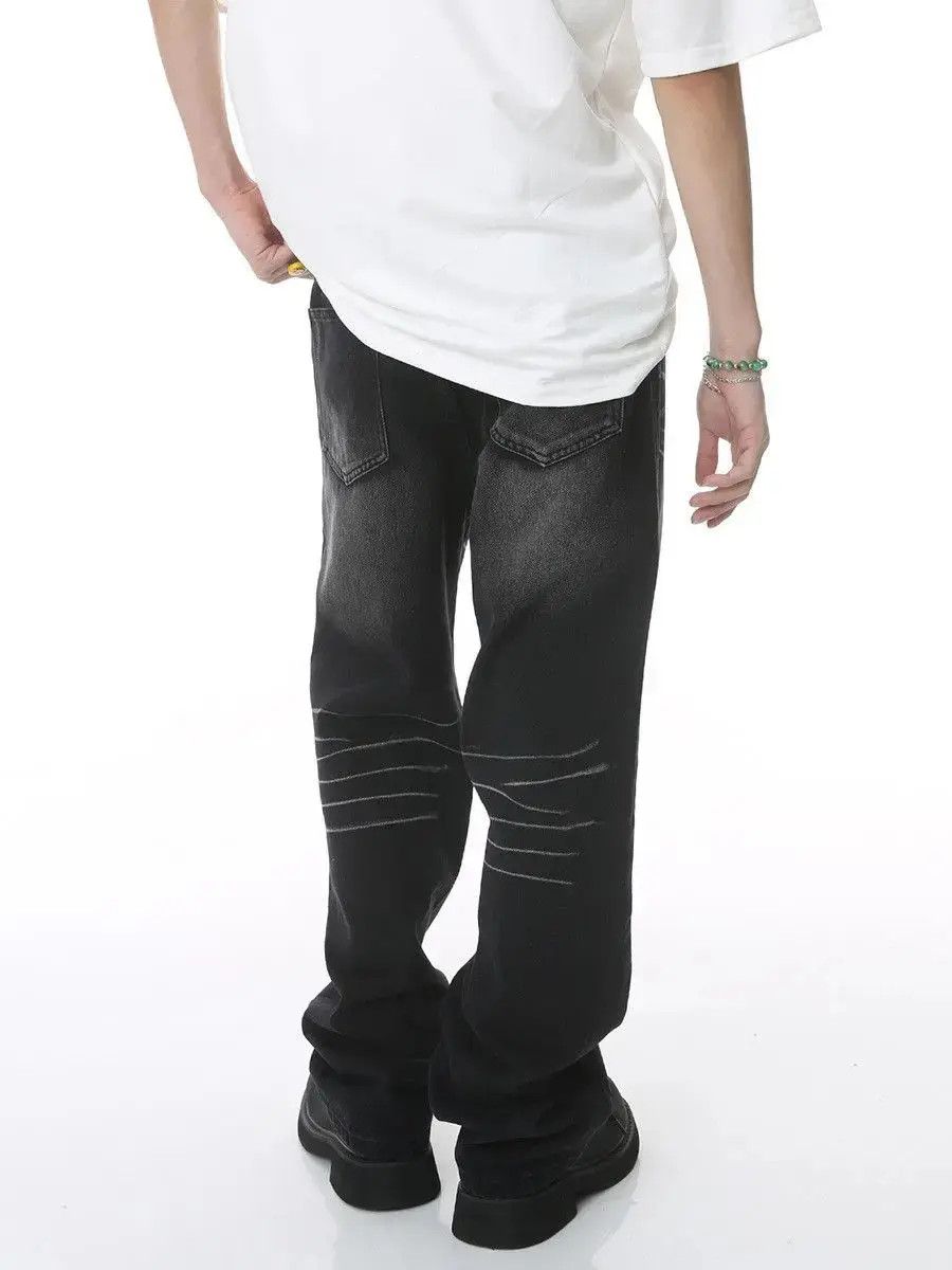 Japanese Brand Retro loose straight leg wide leg jeans Size US 32 / EU 48 - 3 Thumbnail