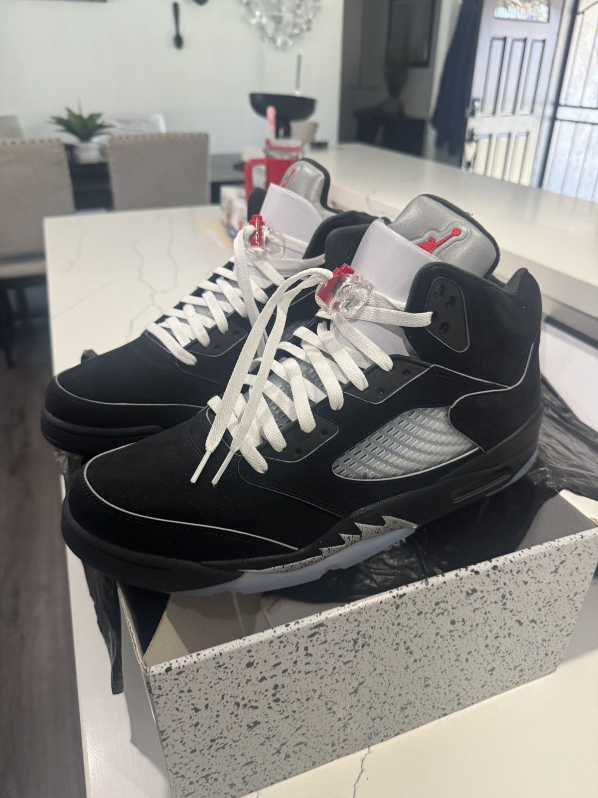 Jordan Brand Jordan 5 Retro OG Black Metallic Reimagined Size US 14 / EU 47 - 5 Thumbnail