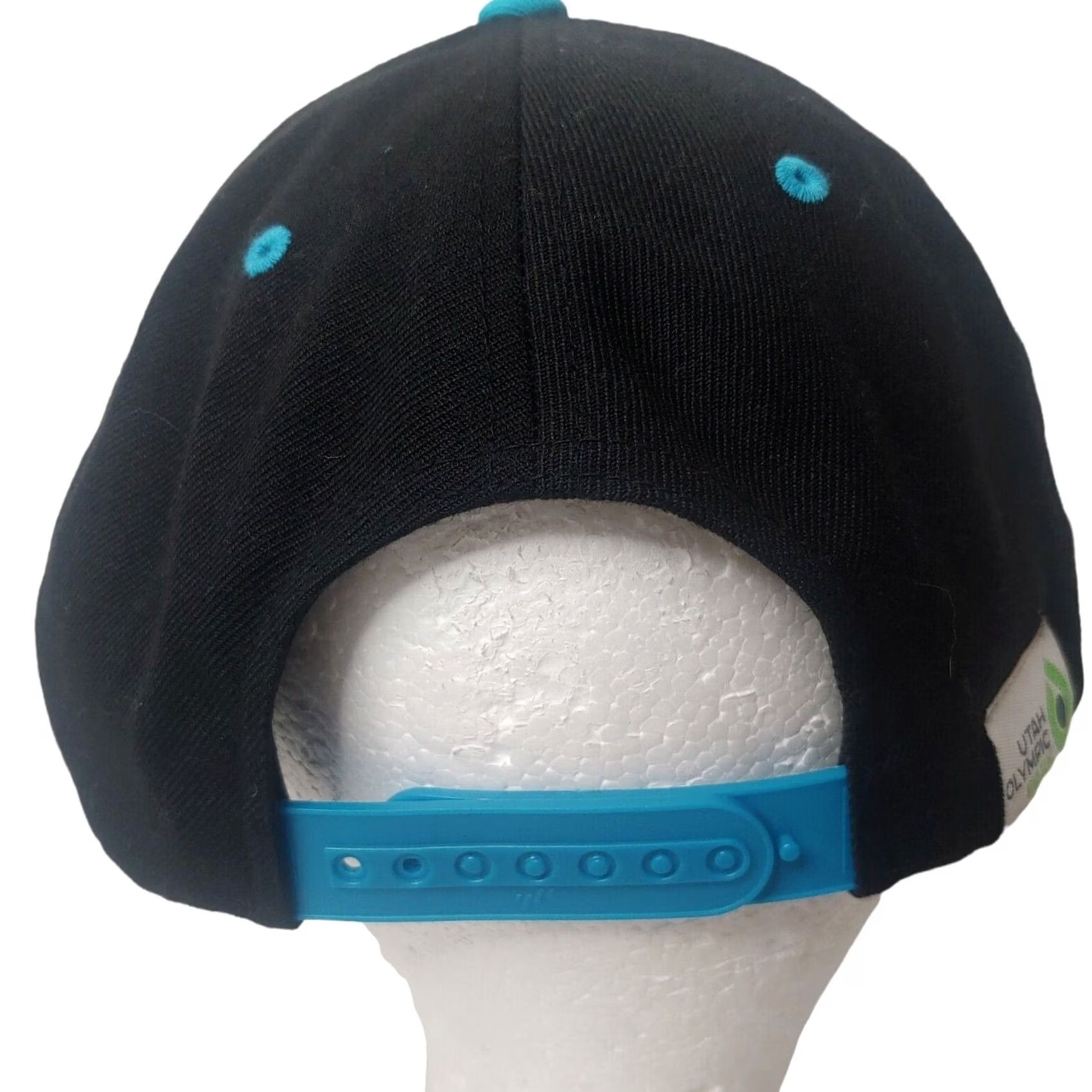 Vintage Yupoong Hat Flat Cap Black Blue Wool/Acrylic Blend Adjustable Embroidered Utah Olympic Park Classic Ski USA Olympics Winter Sports Men One Size Size US M / EU 48-50 / 2 - 6 Thumbnail