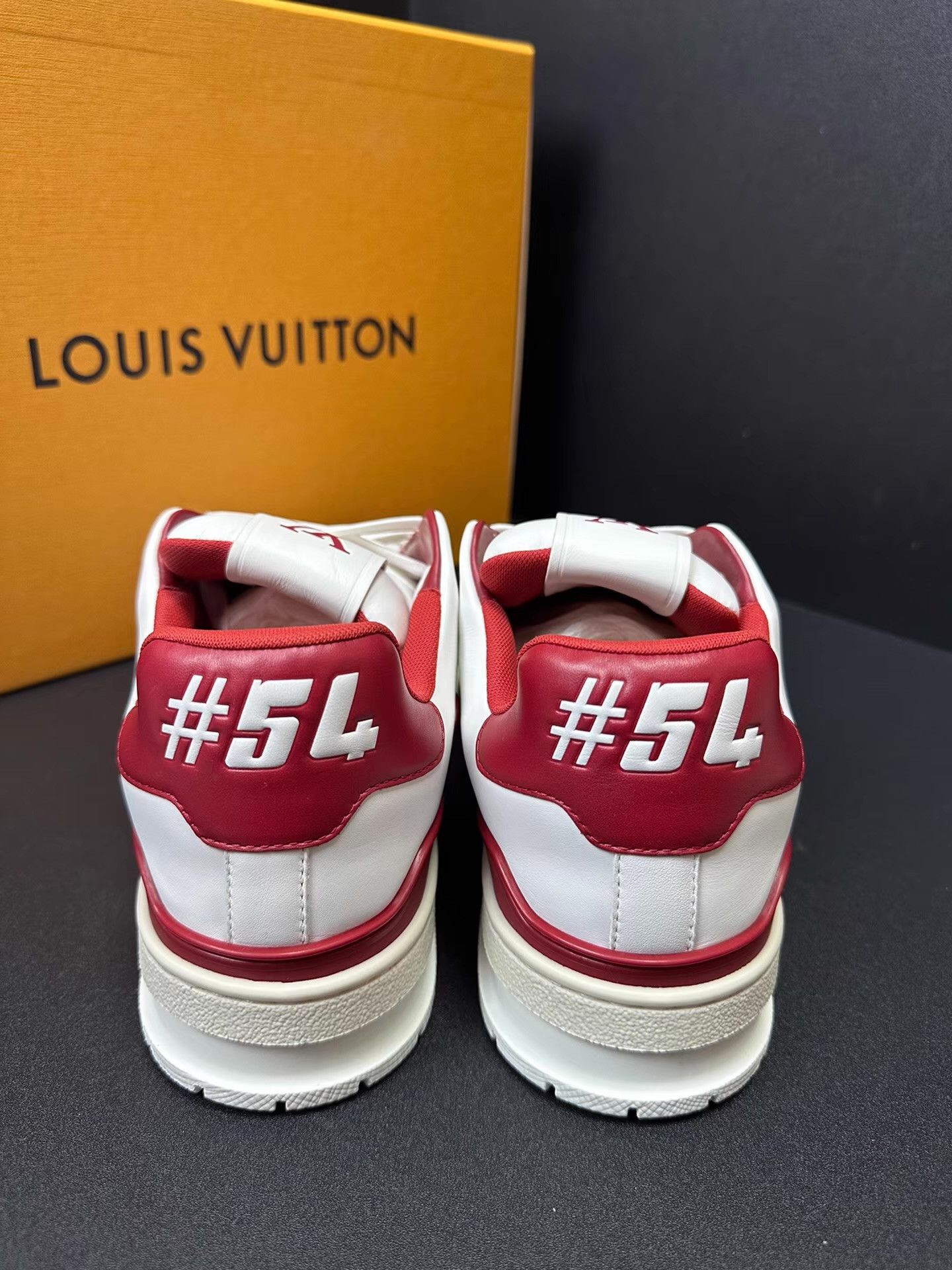 Louis Vuitton Louis Vuitton Trainer Red & White Ｑ20 Size US 8.5 / EU 41-42 - 6 Thumbnail