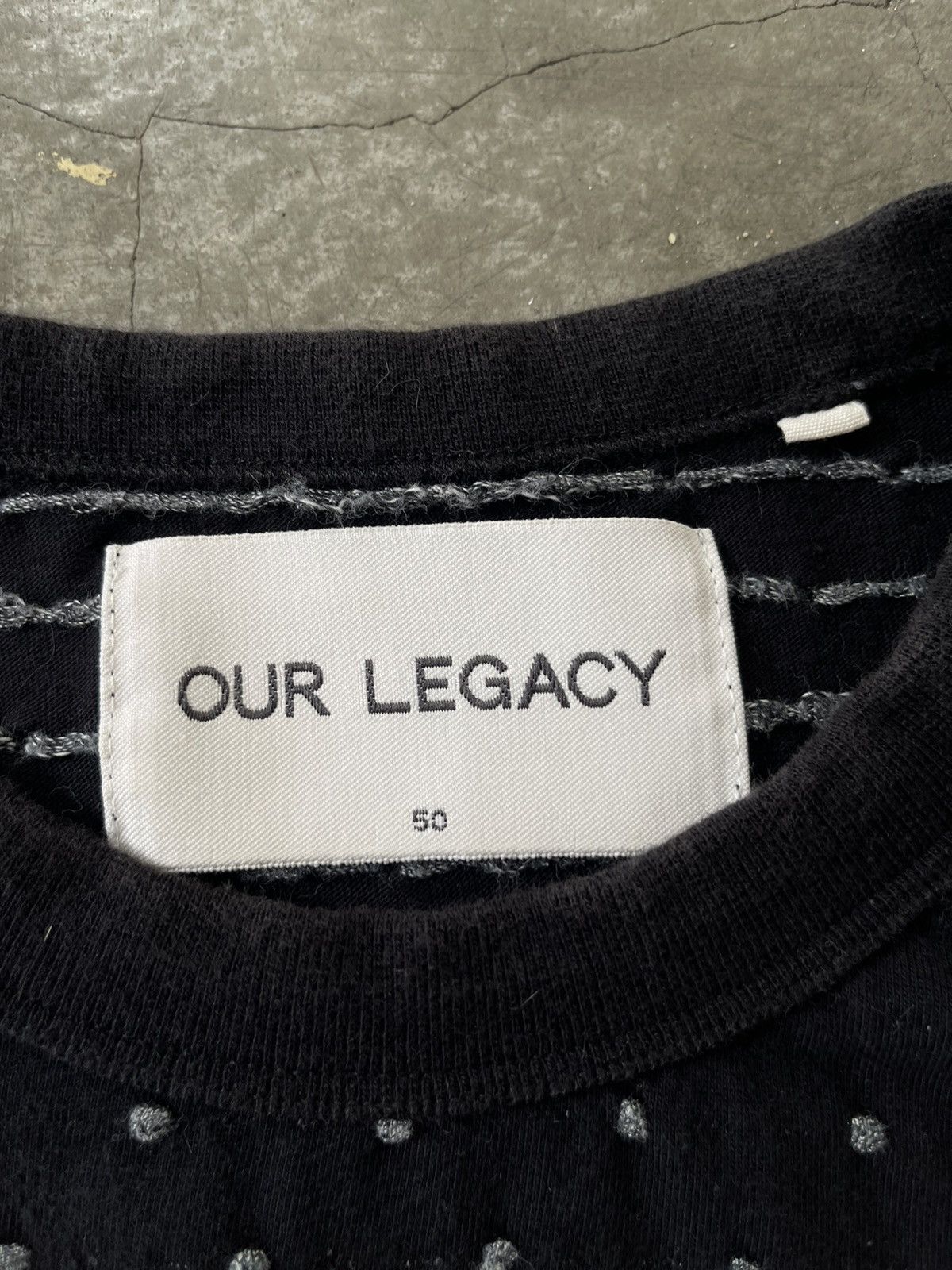 Our Legacy AW14 Our Legacy Melange Jacquard Dot Black Tee Size US L / EU 52-54 / 3 - 4 Thumbnail
