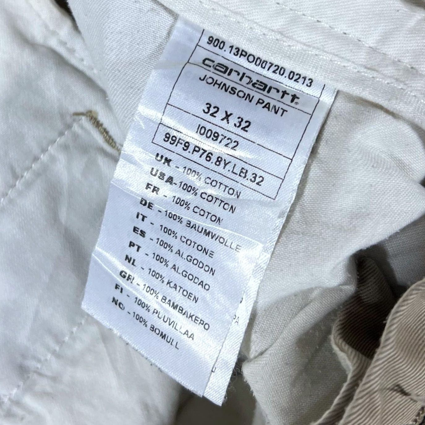 Carhartt Carhartt Johnson Pant Classic Beige Regular Tapered Fit Chino Trousers 32 x 32 Men Beige Chino Casual Pants Mens Jones Diameter DC4 Size US 32 / EU 48 - 4 Thumbnail
