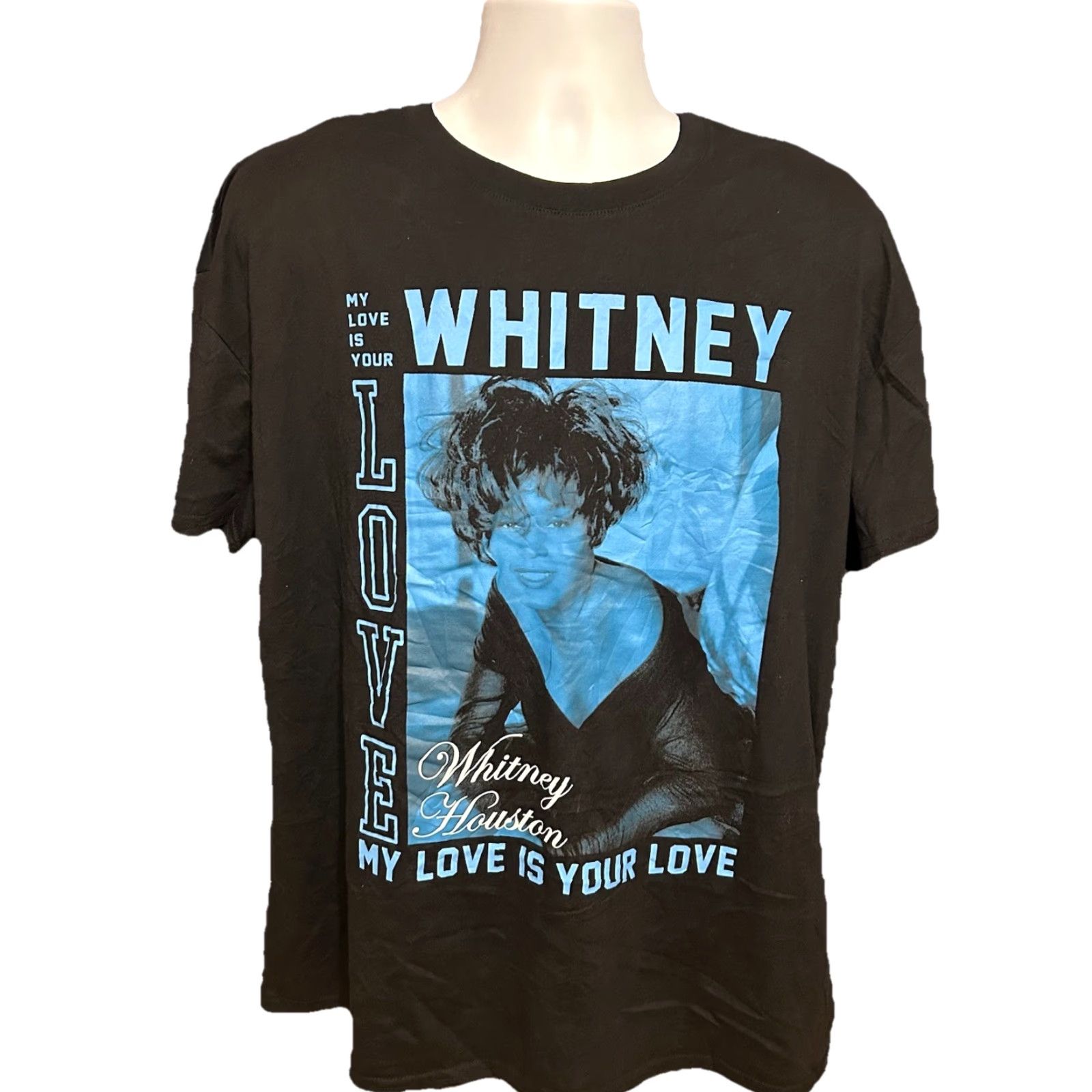 Vintage Whitney Houston My Love Is Your Love Shirt Men XL Black Short Sleeve Graphic Size US XL / EU 56 / 4 - 2 Thumbnail