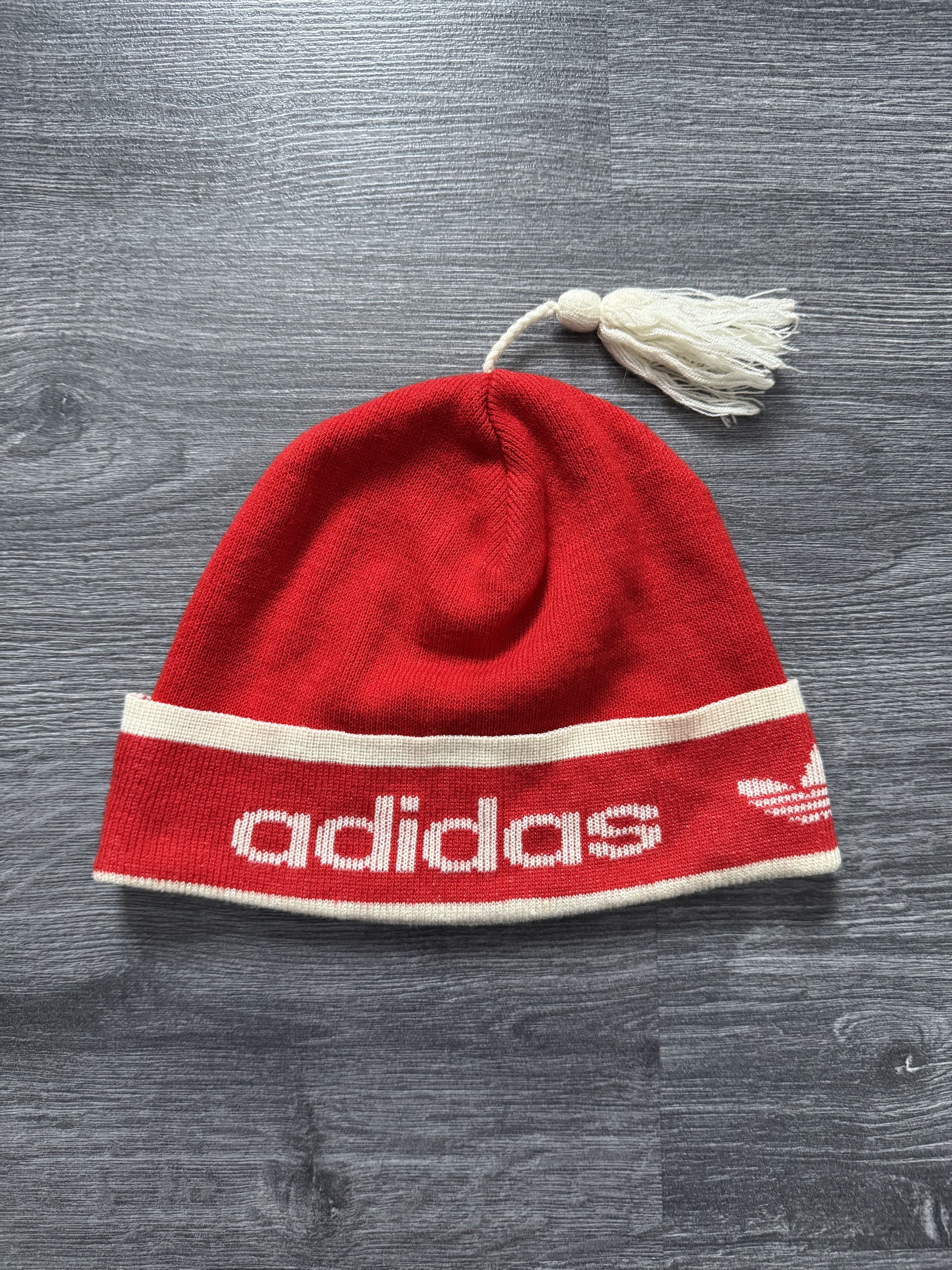 Adidas Vintage 70s - 80s Adidas West Germany Beanie Wool Hat Size ONE SIZE - 2 Thumbnail