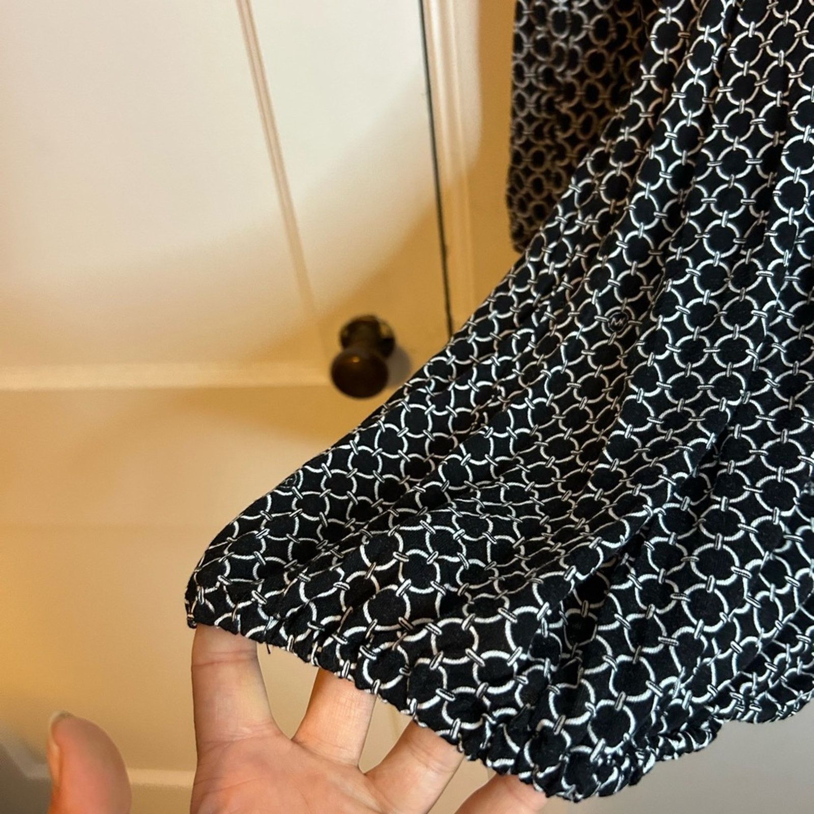 Michael Kors Michael Michael Kors Black and White Geometric Patterned Top Size XL / US 12-14 / IT 48-50 - 6 Thumbnail