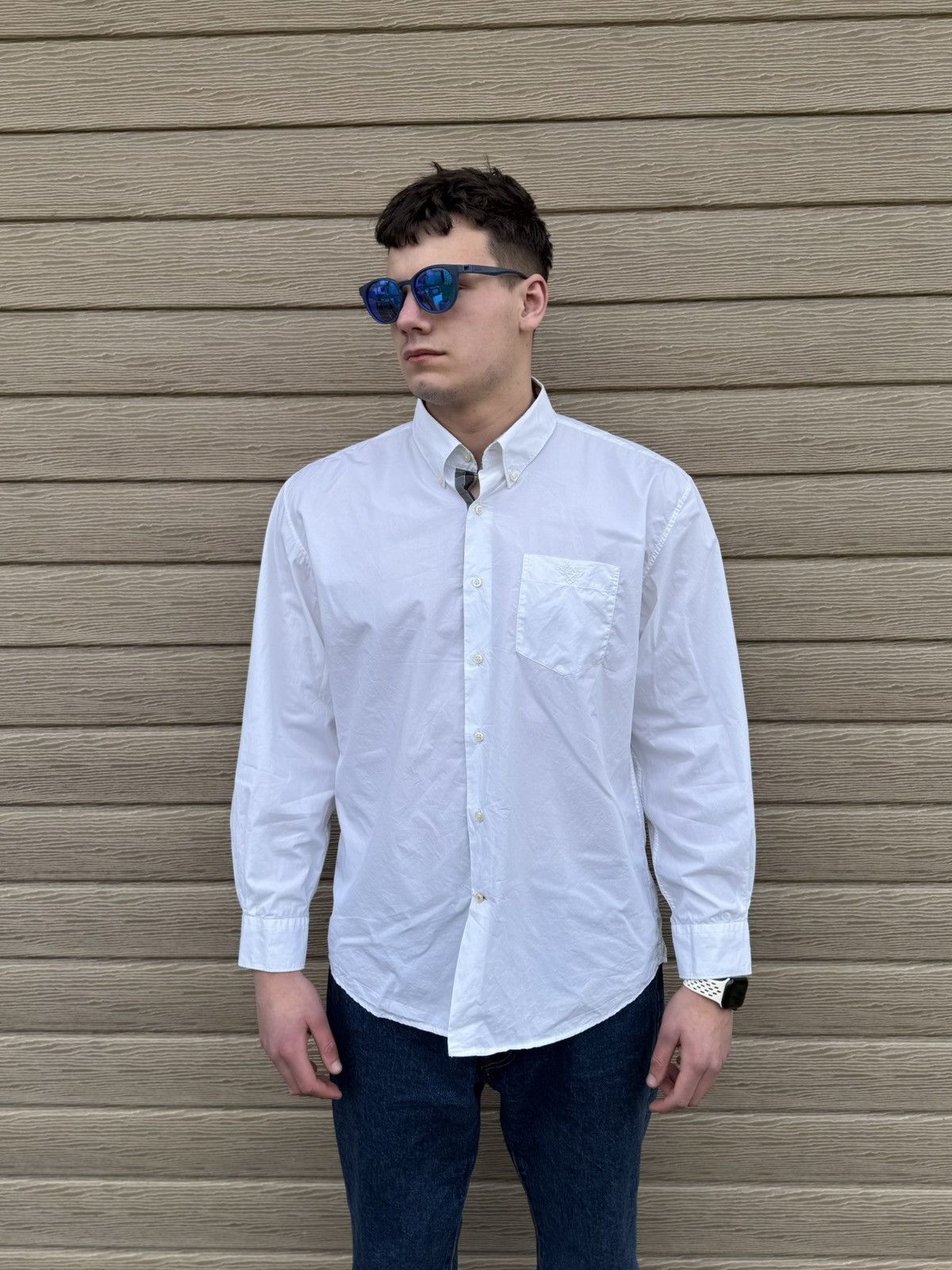 Barbour Barbour Shirt White Button Down Check Trim Logo Men EUXL USL Size US L / EU 52-54 / 3 - 2 Thumbnail