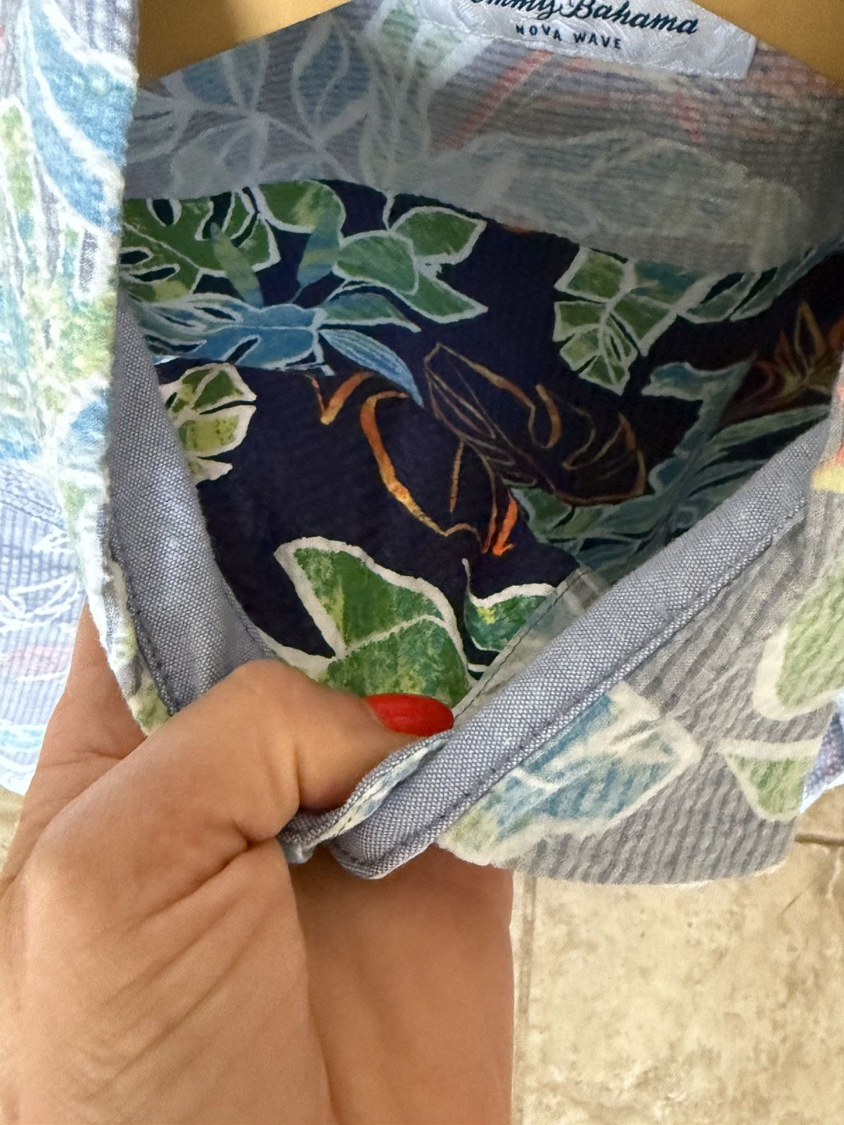 Tommy Bahama Tommy Bahama Blue and Green Casual Button Down Shirt Size US XXL / EU 58 / 5 - 10 Thumbnail