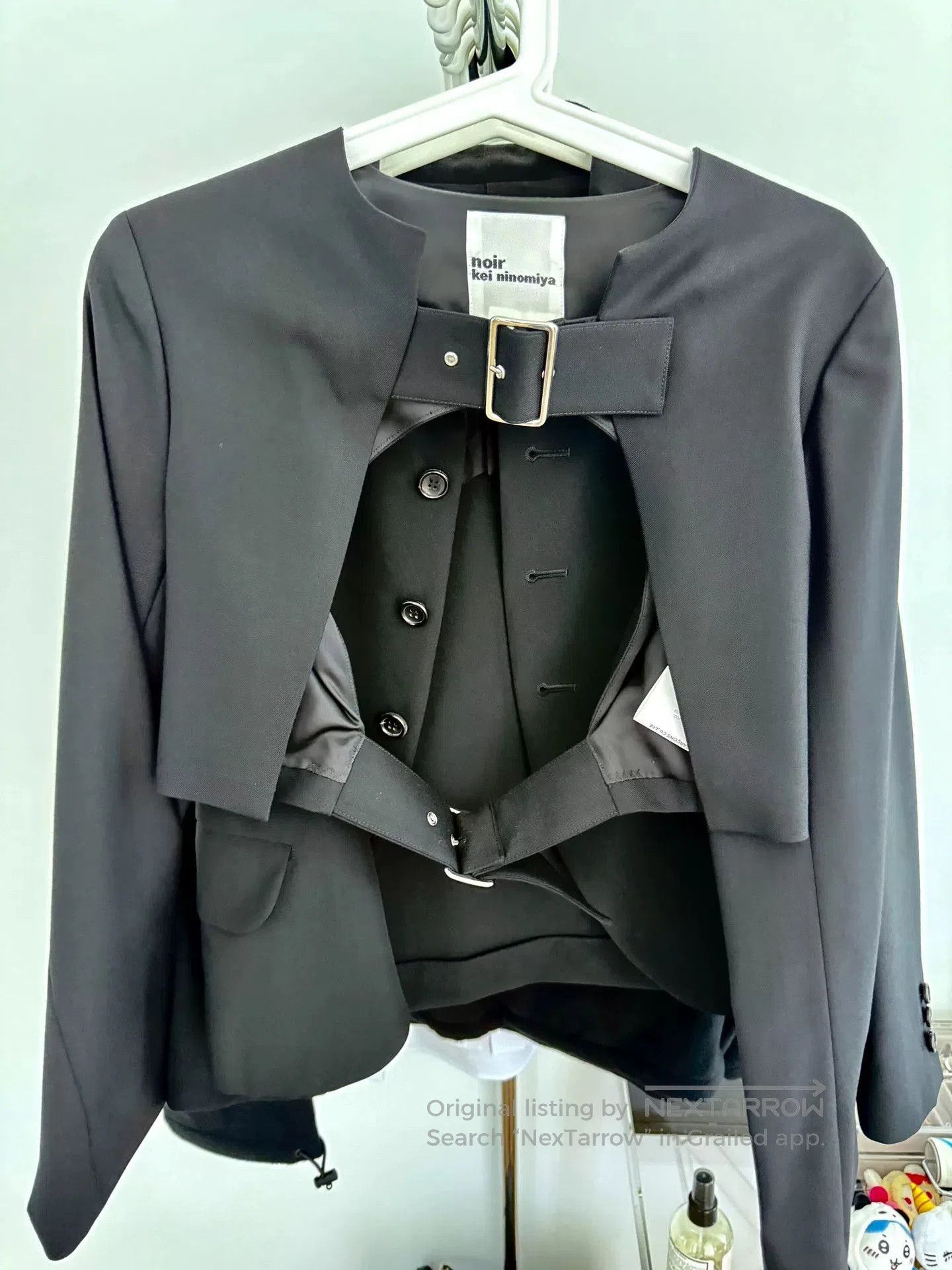 Comme des Garcons Comme des Garcons CDG Noir Buckle Short Jacket. Size US S / EU 44-46 / 1 - 2 Thumbnail