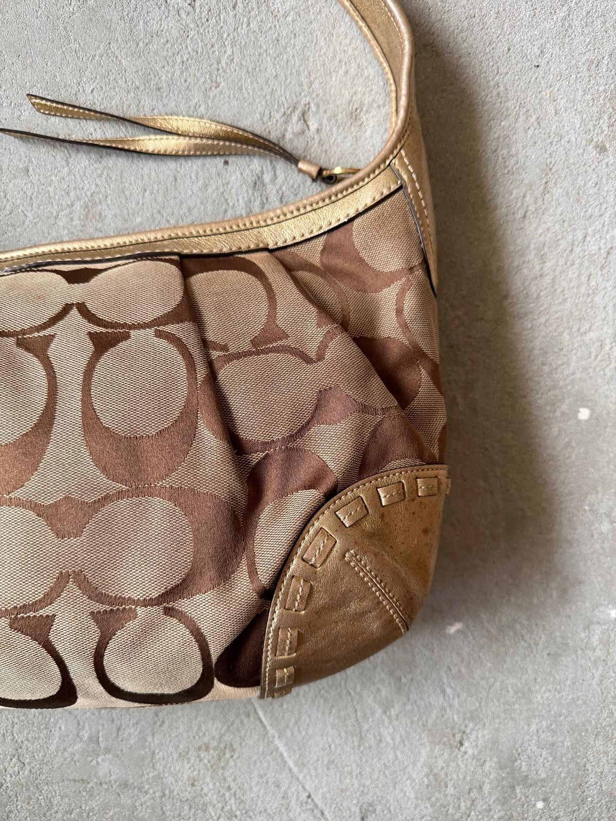 Coach Coach Signature Ergo Shoulder Bag Beige/Gold Size ONE SIZE - 8 Thumbnail