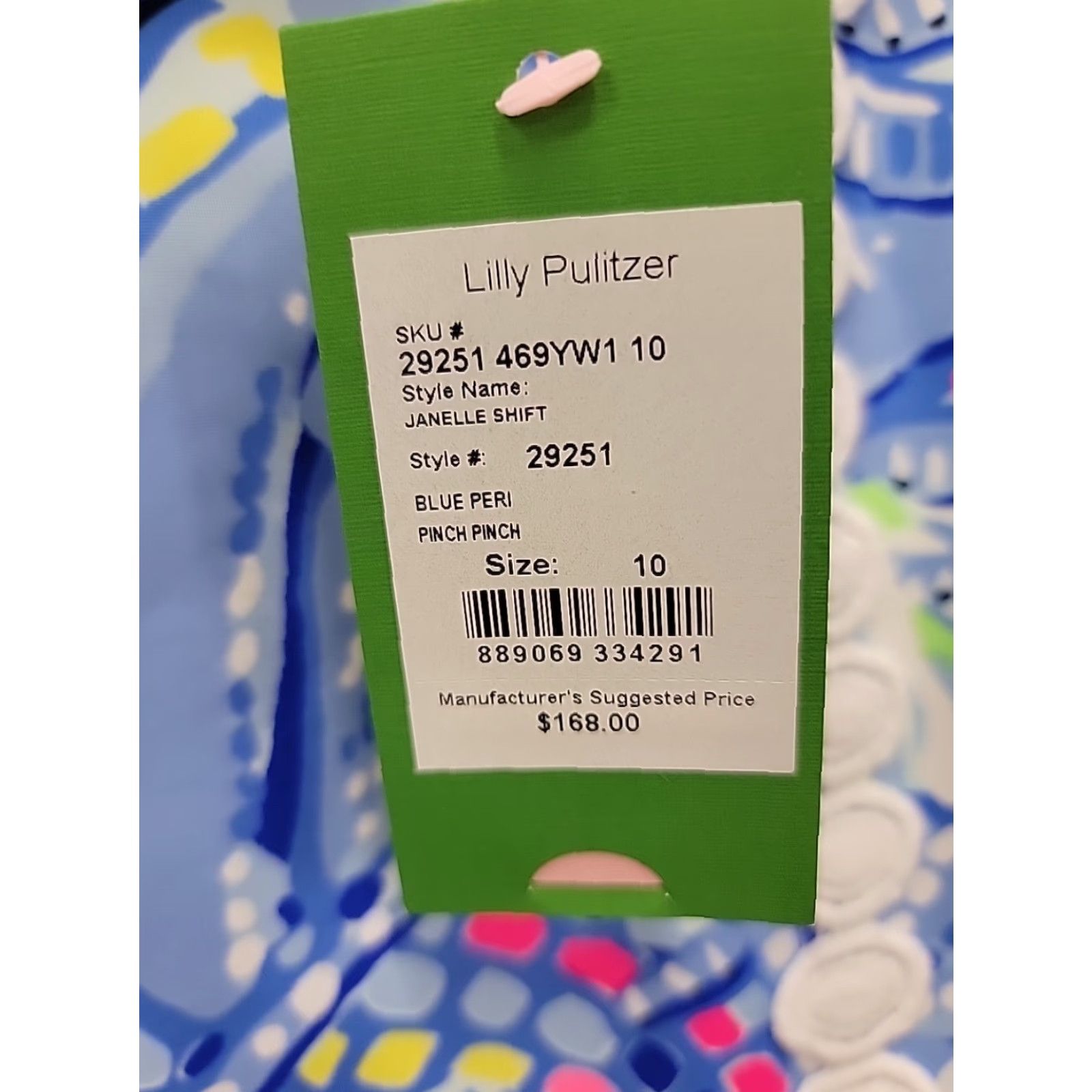 Lilly Pulitzer VINTAGE Lilly Pulitzer Janelle Shift Dress Womens 10 Blue Peri Pinch Pinch Floral Sleeveless Zip Short Spring Summer Women Mens Girls Size L / US 10 / IT 46 - 2 Thumbnail
