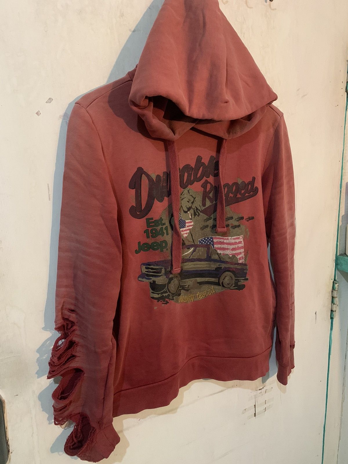 Hysteric Glamour × Jeep × Vintage Vintage Jeep 70s Distressed Faded Cut Hoodie Size US S / EU 44-46 / 1 - 2 Thumbnail