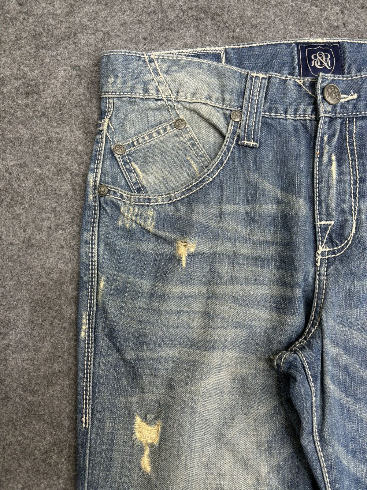 Rock & Republic 💥Sick Distressed 90s Style Rock Republic Flare Denim F502 Size US 34 / EU 50 - 5 Thumbnail