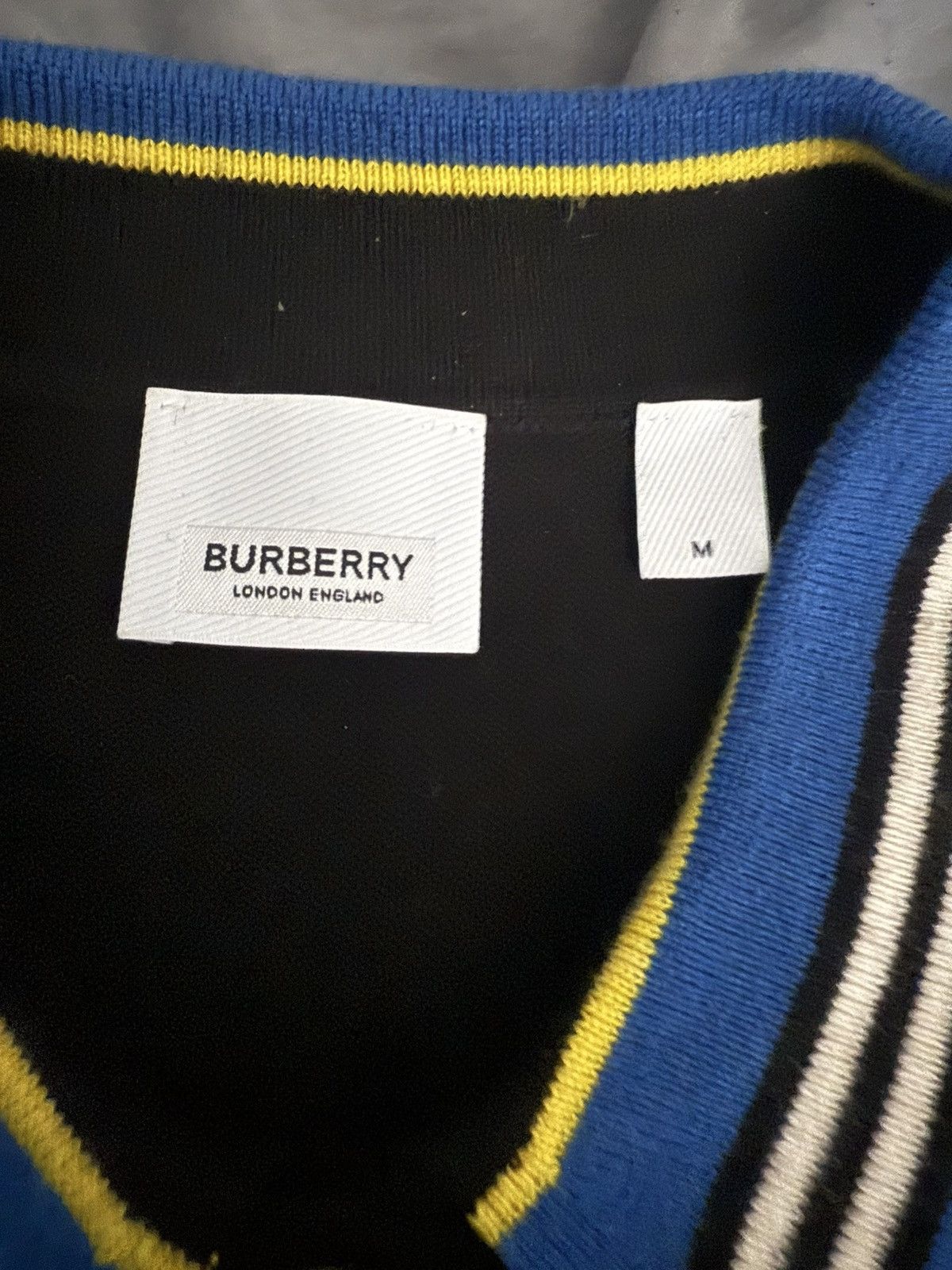 Burberry Merino Wool Stripe Accent Polo Size US M / EU 48-50 / 2 - 3 Thumbnail