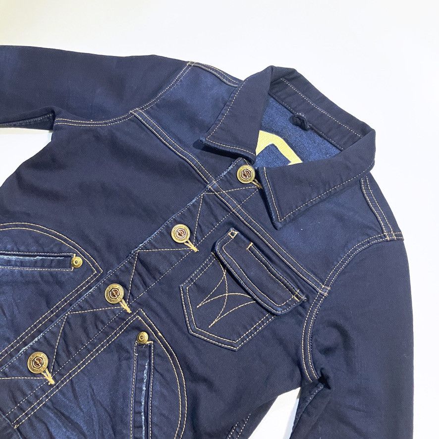 Japanese Brand Tough Jeansmith – Washed Blue Denim Embroidered Jacket Size S / US 4 / IT 40 - 4 Thumbnail