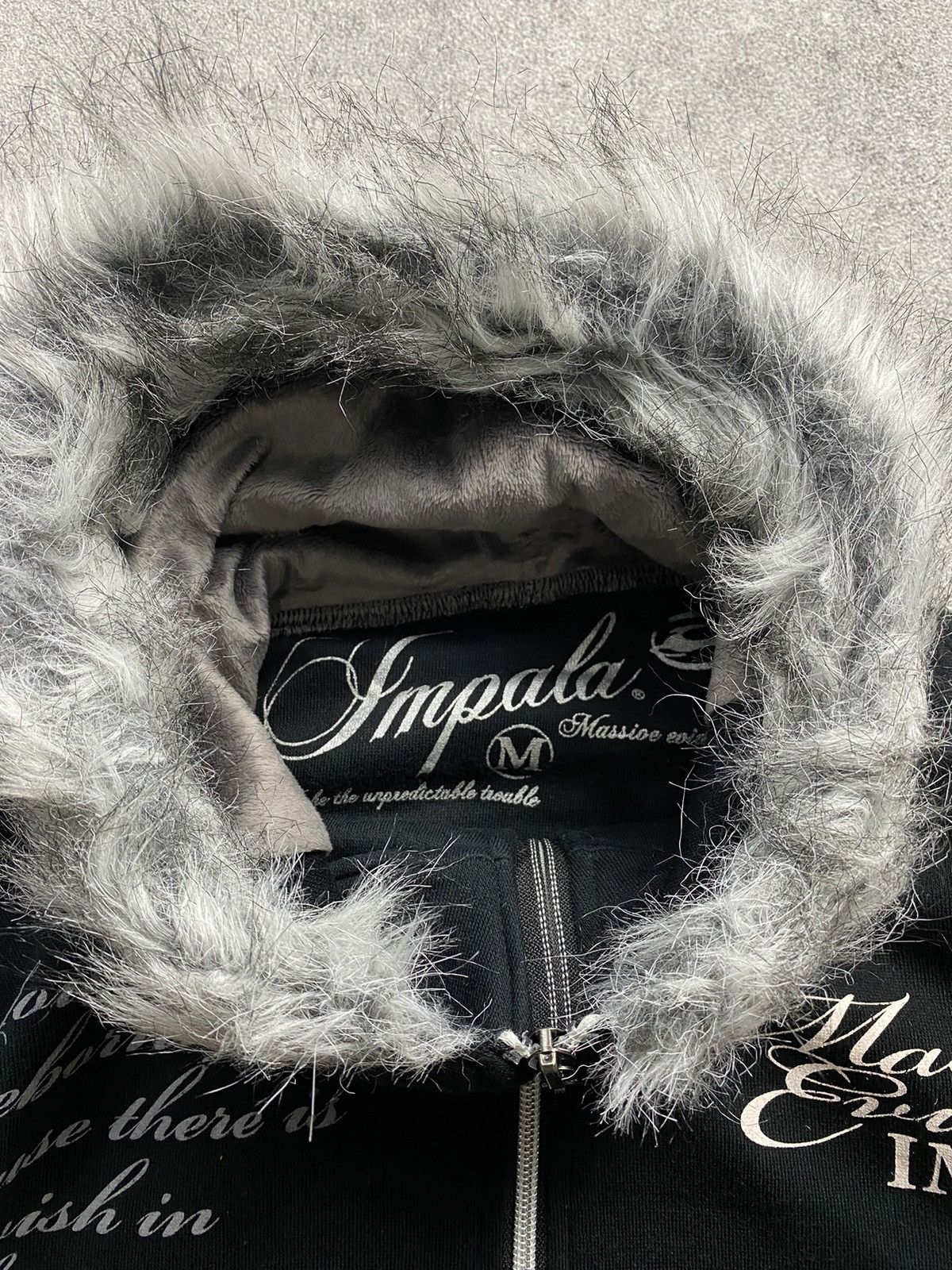 If Six Was Nine × Japanese Brand × Le Grande Bleu (L.G.B.) 2000s Impala Poem Faux Fur ifsixwasnine lgb Hoodie Size US M / EU 48-50 / 2 - 5 Thumbnail