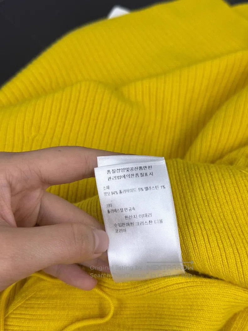 Dior Dior Yellow V-neck tie-up knitted dress Size XXS / US 00 / IT 34 - 7 Thumbnail