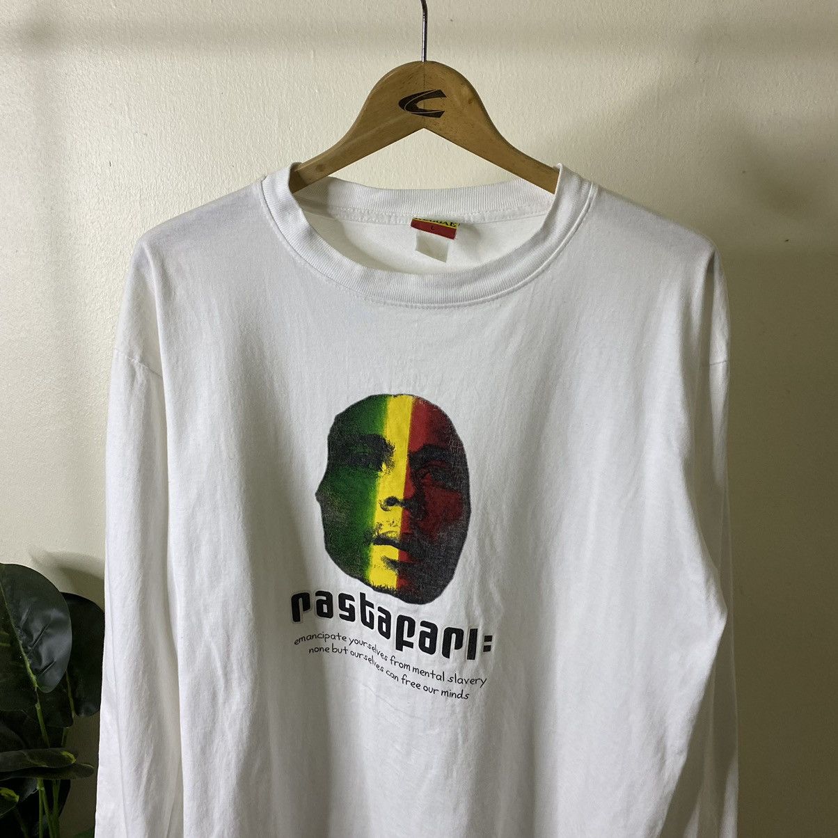 Bob Marley Vintage 1990s Bob Marley Rastafari Reggae LS Tee Size US XL / EU 56 / 4 - 2 Thumbnail