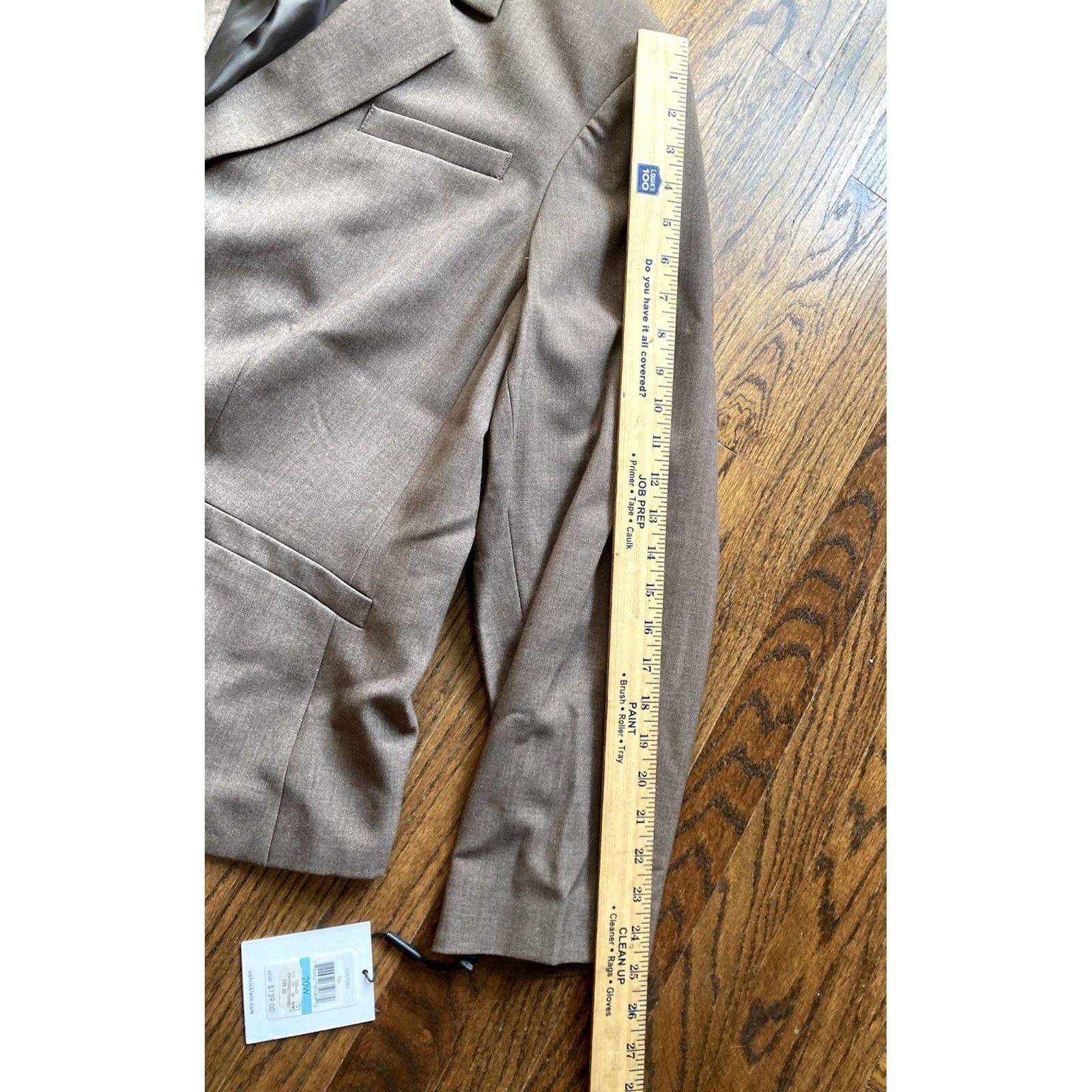 Calvin Klein Calvin Klein Blazer Womens 20W Plus Brown Notch Lapel Jacket Size 3XL / US 20-22 - 6 Thumbnail