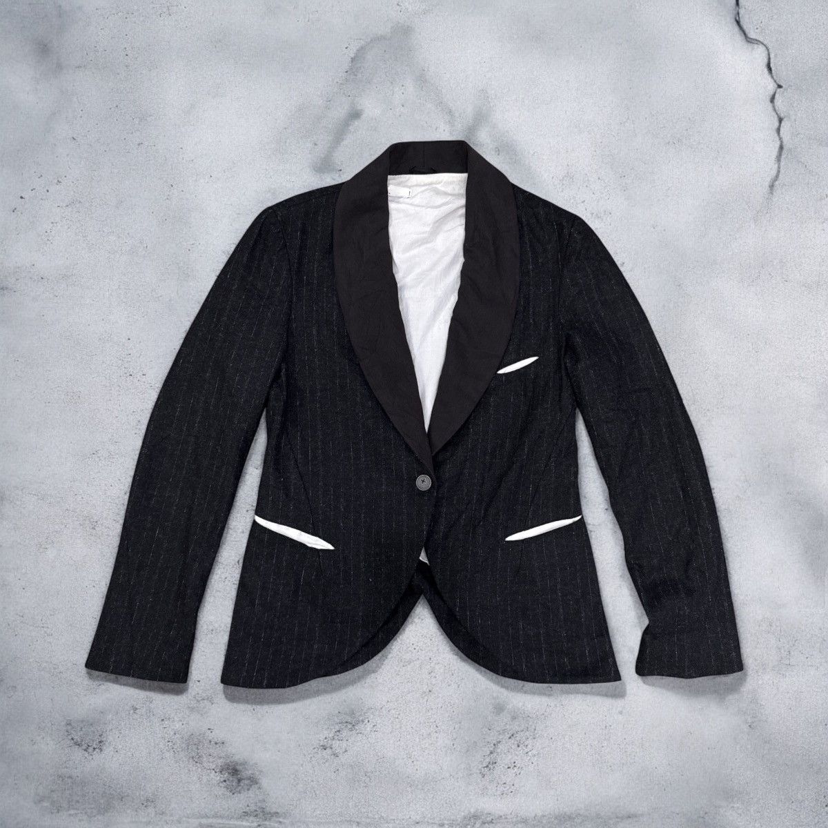 Nostra Santissima NOSTRA SANTISSIMA MIXED WOOL CASHMERE SINGLE BUTTON BLAZER Size S / US 4 / IT 40 - 1 Thumbnail