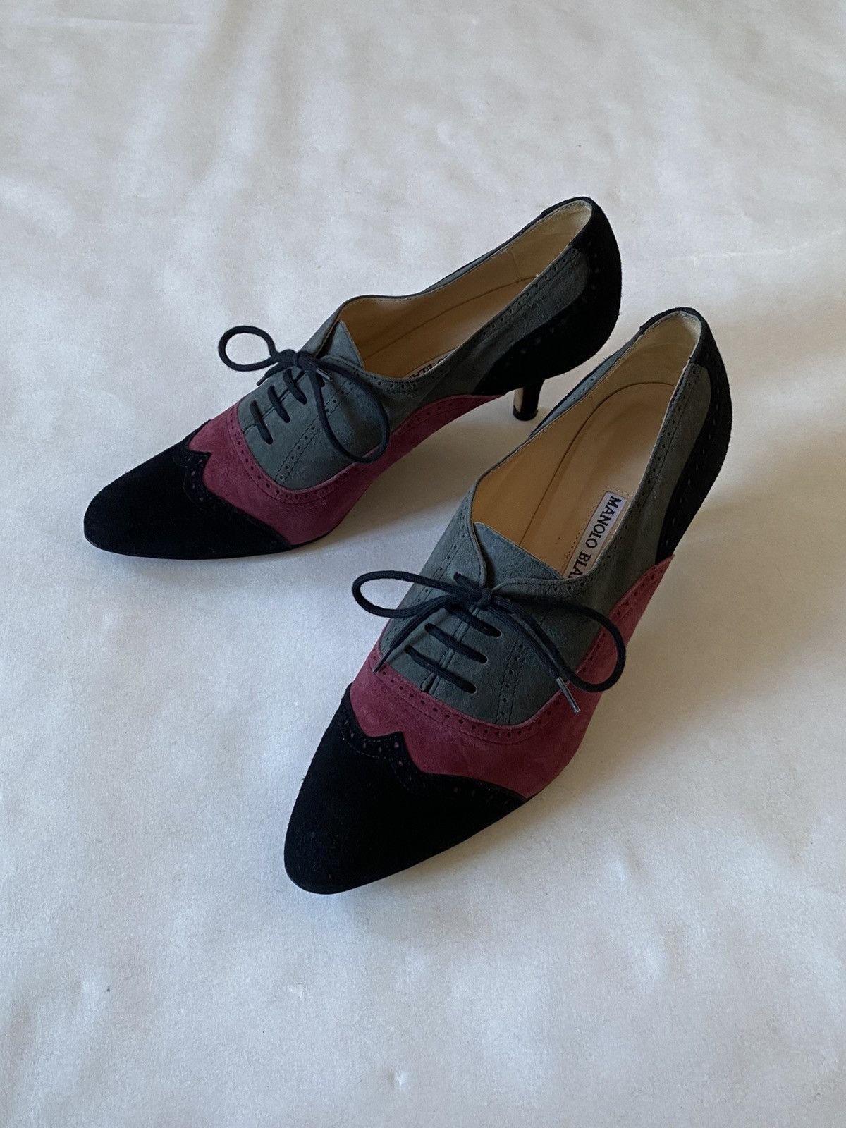 Manolo Blahnik Manolo Blahnik Lace Up Y2K Heels Shoes Size US 7.5 / IT 37.5 - 4 Thumbnail