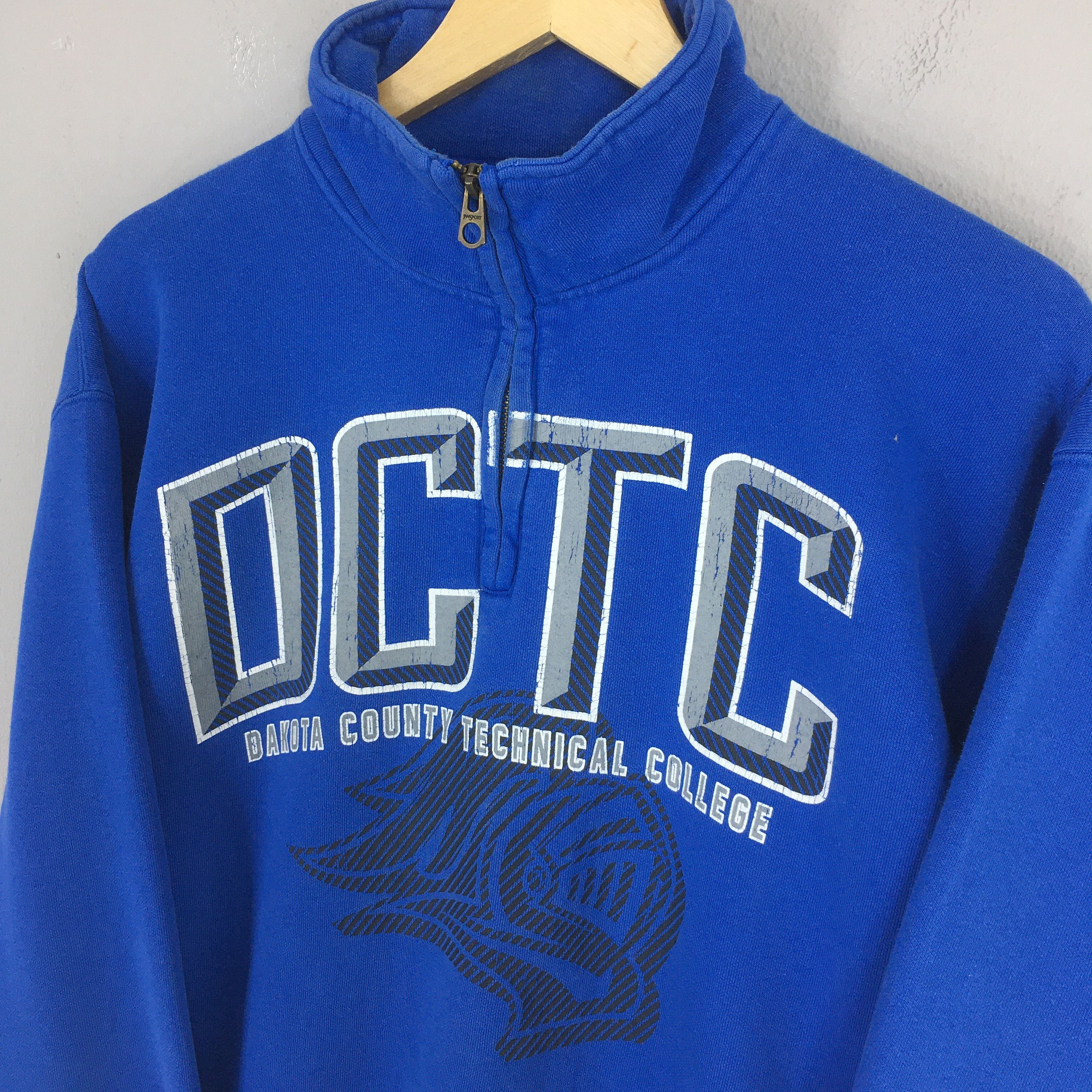 NCAA 90s Dakota County Technical College Half Zipper Sweatshirt L Size US L / EU 52-54 / 3 - 3 Thumbnail