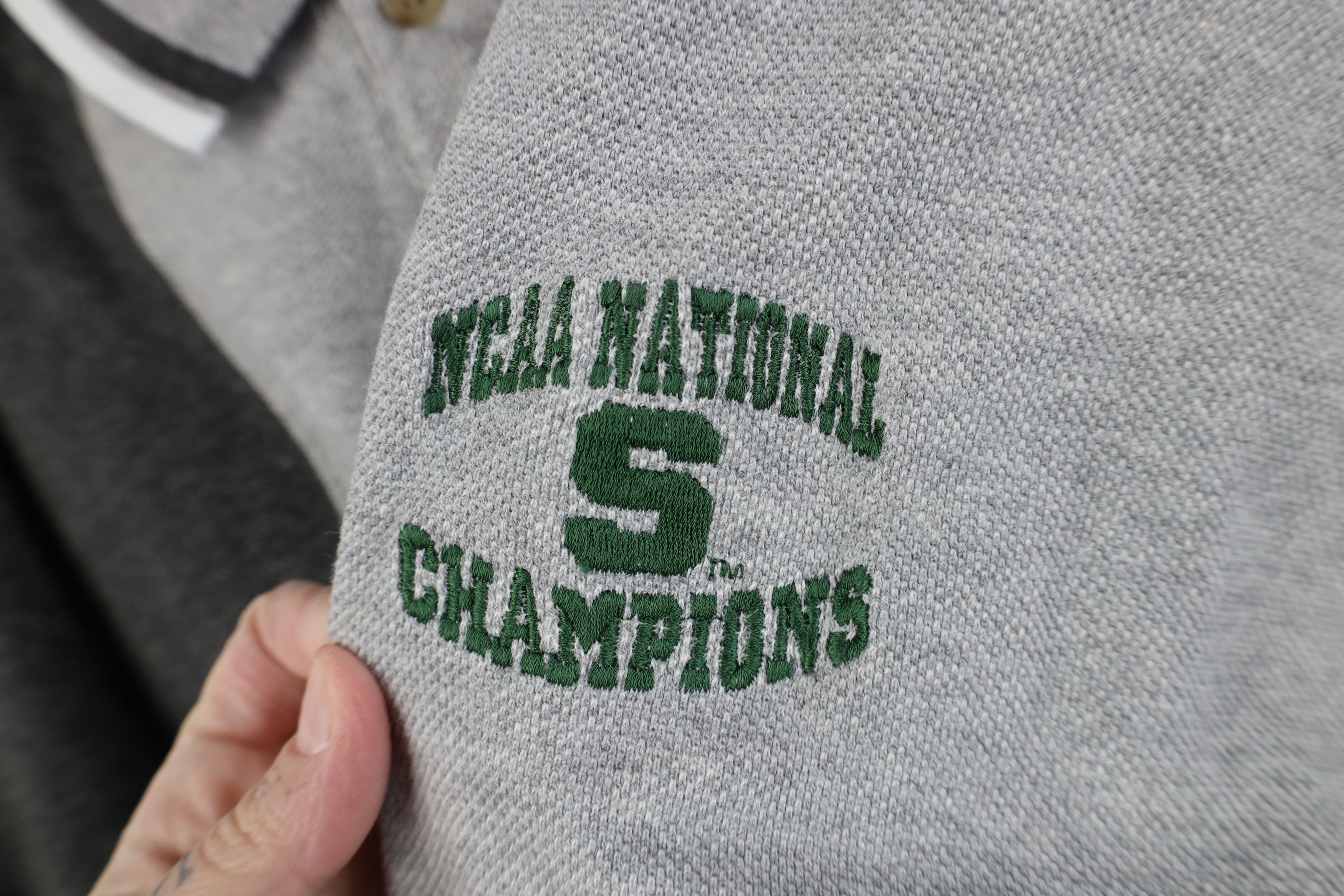 Vintage Vintage Y2K Champs Michigan State University Basketball Polo Size US XL / EU 56 / 4 - 4 Thumbnail