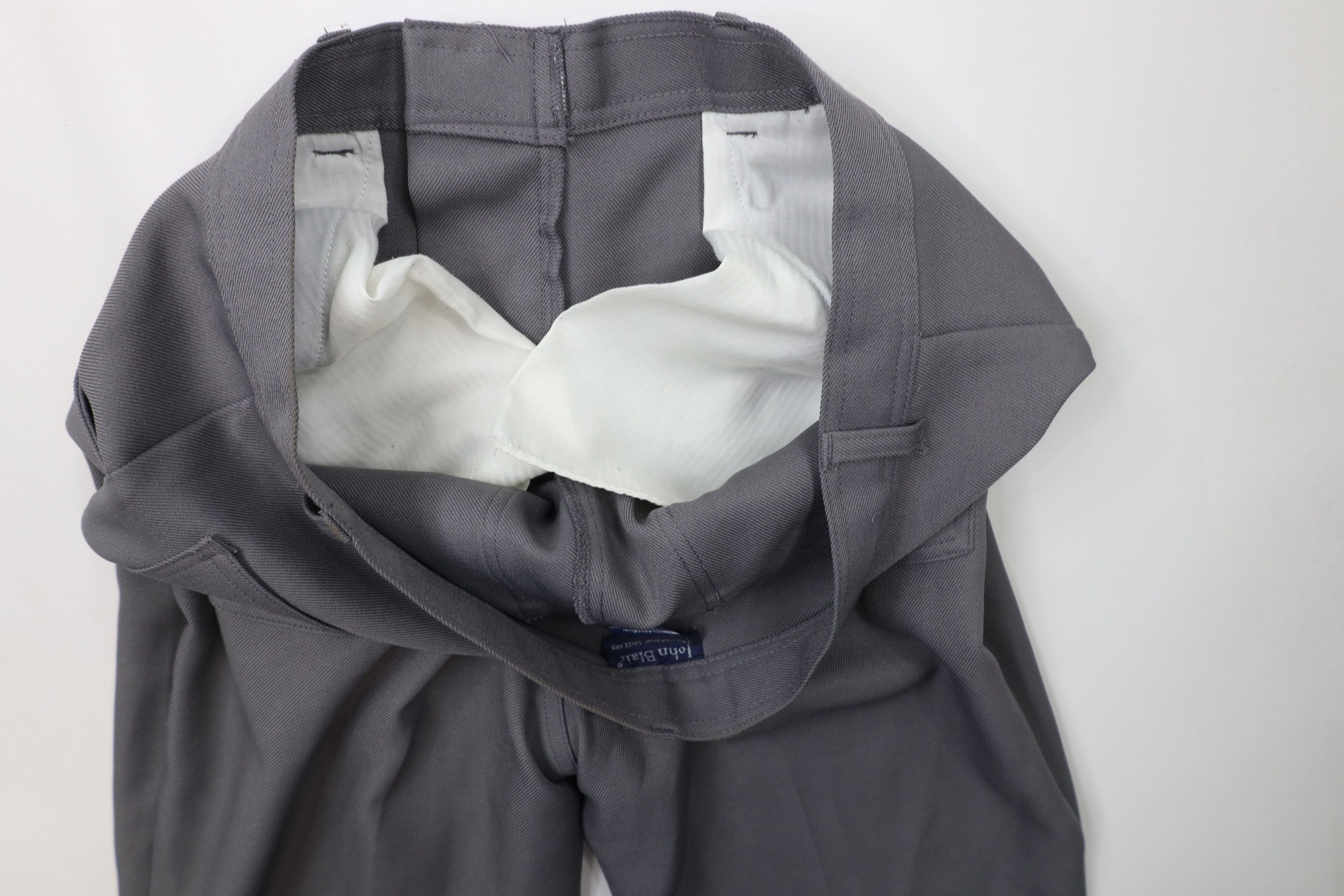 Vintage Vintage 90s Streetwear Knit Flared Wide Leg Chino Pants Gray Size US 34 / EU 50 - 14 Thumbnail