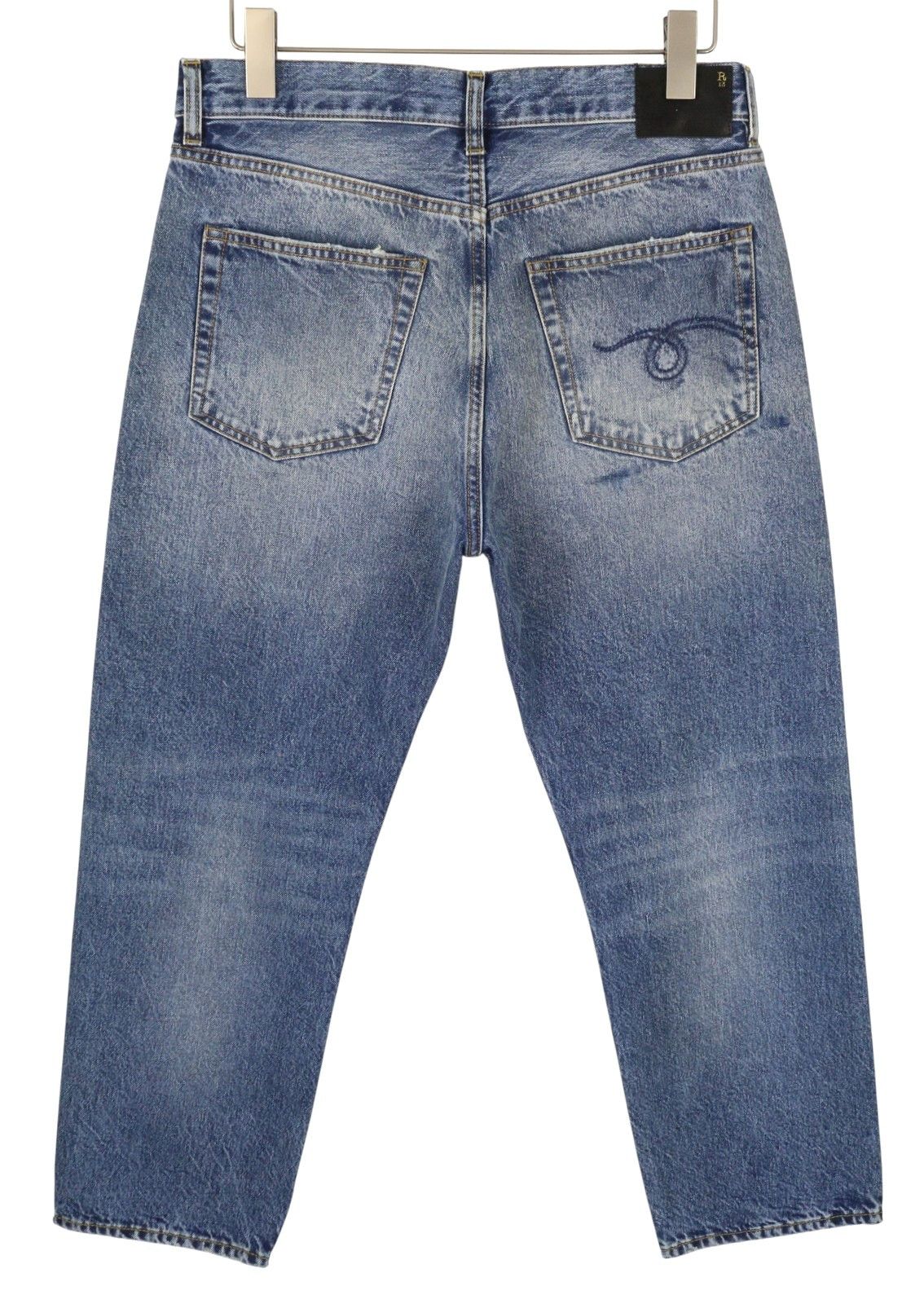 R13 BOYFRIEND 28 Jasper Faded Blue PF25 Jeans 87198 Size 28" / US 6 / IT 42 - 4 Thumbnail