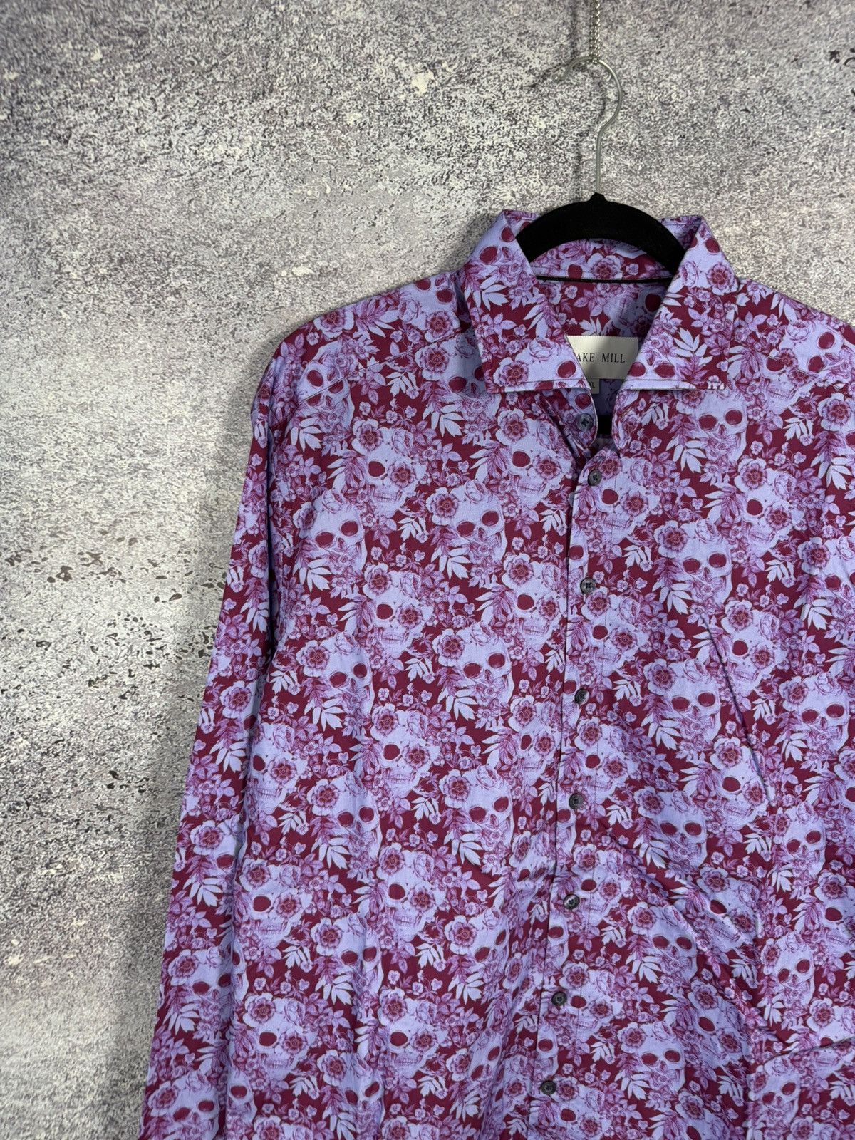 Vintage Blake Mill Original Designer Skulls & Roses Mens Shirt XL sz Size US XL / EU 56 / 4 - 2 Thumbnail