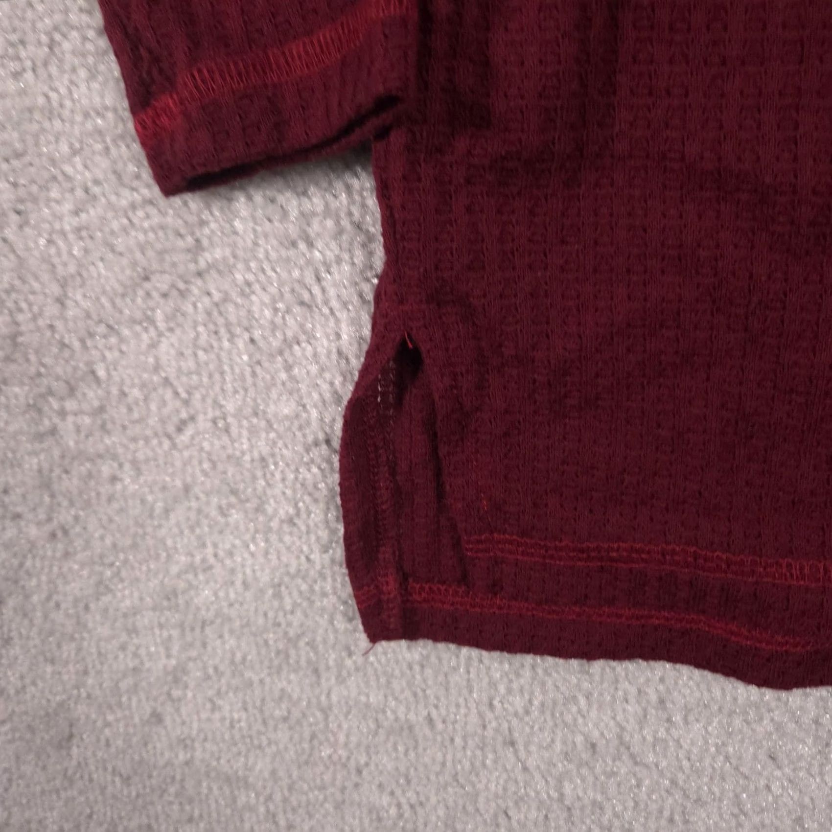 Vintage REB. In J. Shirt Womens Red V Neck Waffle Thermal Knit Long Sleeve Small Size S / US 4 / IT 40 - 6 Thumbnail