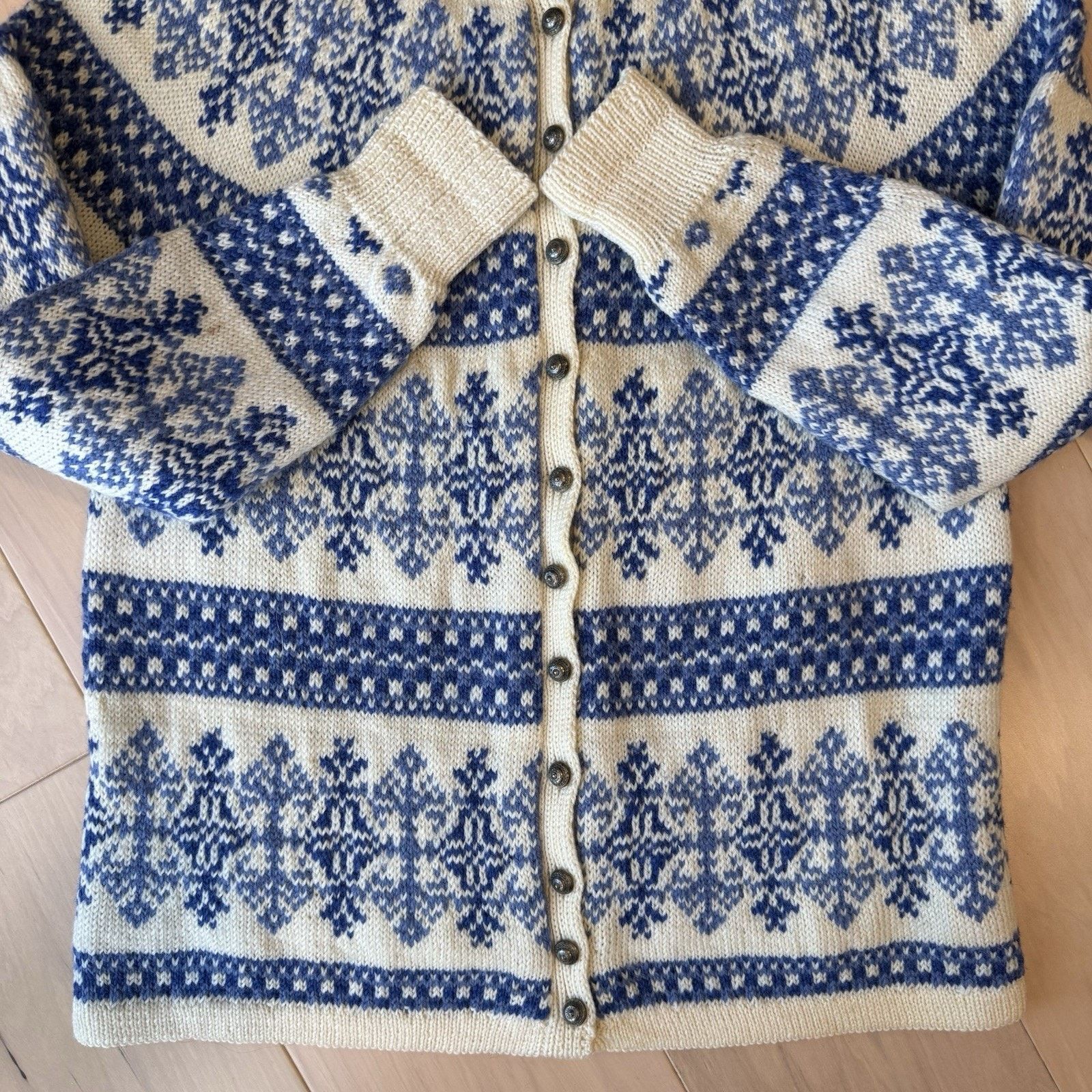 Vintage Vintage Paul Mage Cardigan Women's L Blue Nordic Art Heavy Size L / US 10 / IT 46 - 6 Thumbnail