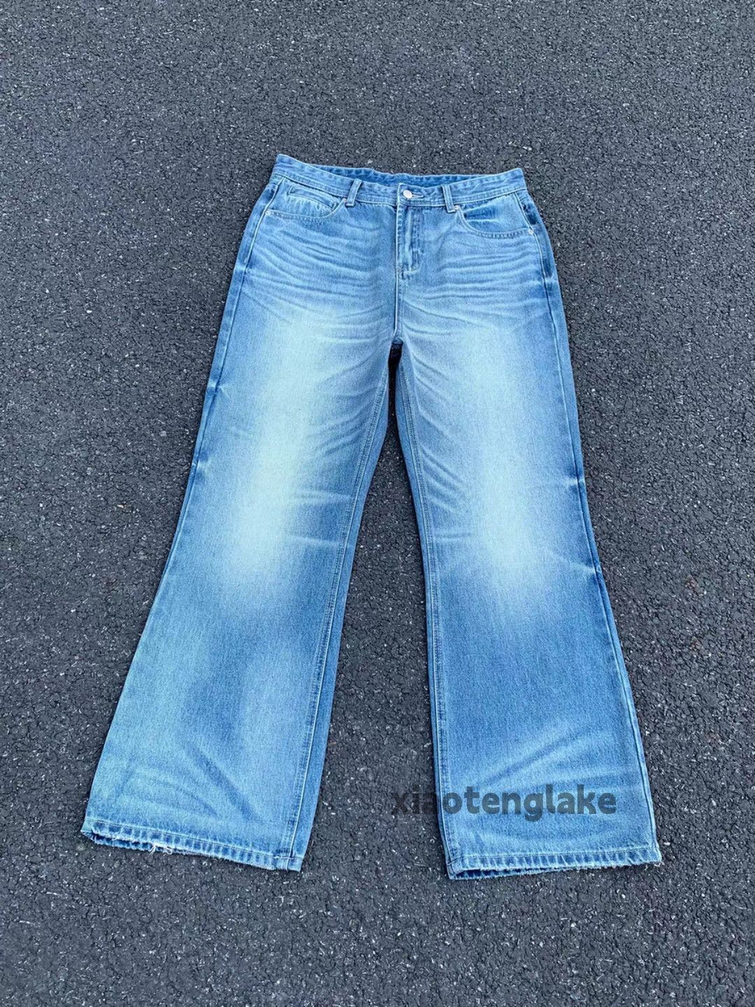 Jean Washed faded punk grunge bootcut yuppie hiphop jeans Size US 36 / EU 52 - 1 Thumbnail