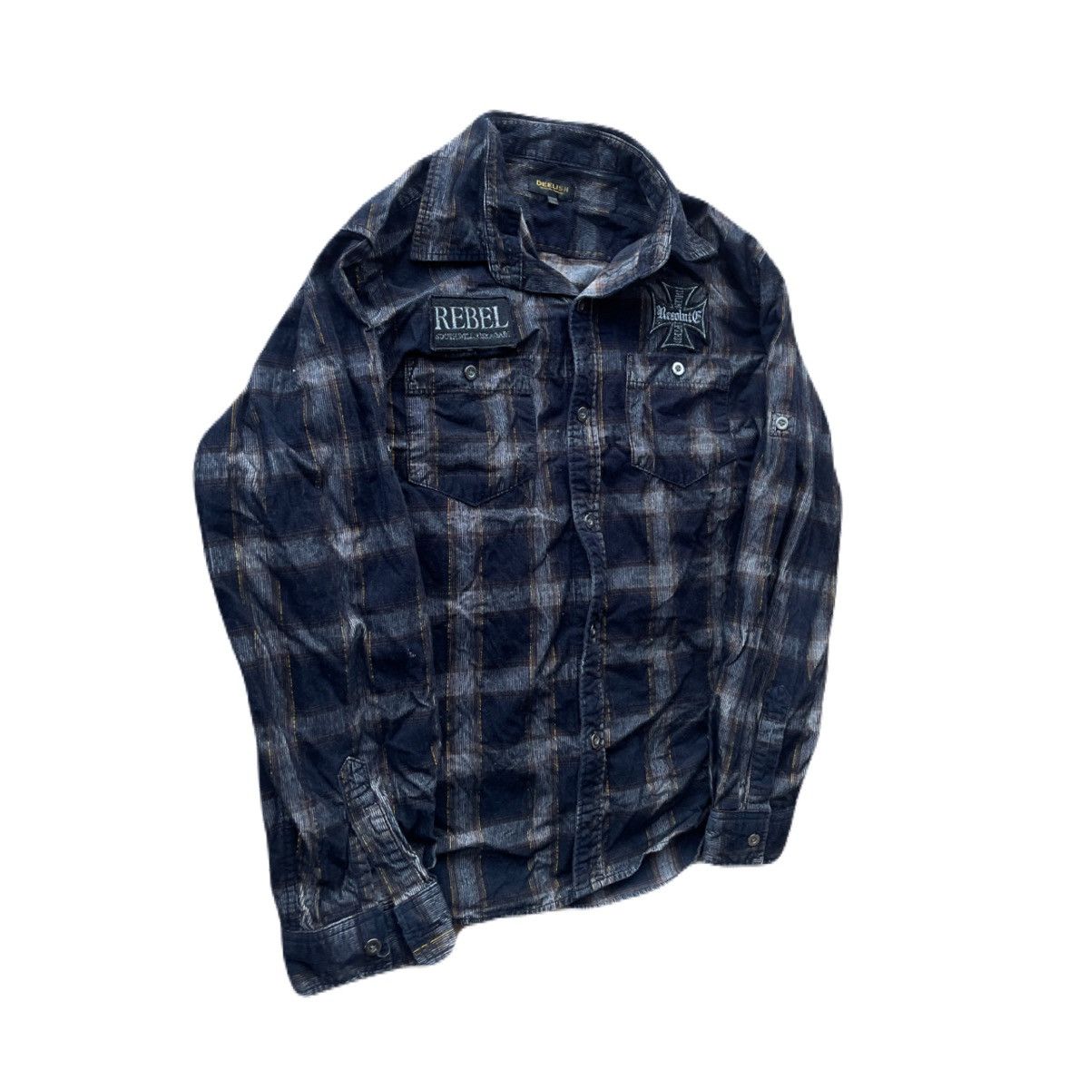 If Six Was Nine 2000s Japanese archive Vkei Patch Plaid Shirts Y2K Size US S / EU 44-46 / 1 - 3 Thumbnail
