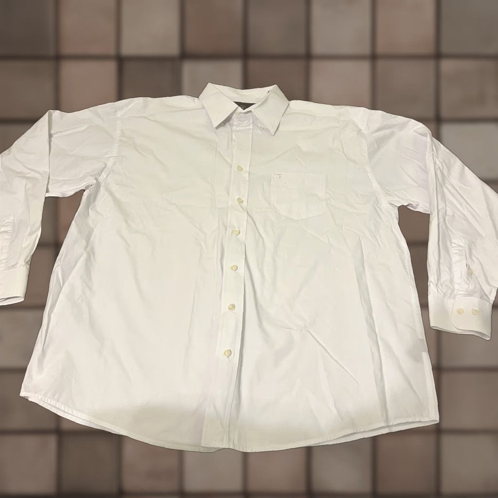 Vintage VINTAGE Panhandle Tuf Cooper Men's Cotton Button-Down Shirt XL White Casual Workwear Travel Size US XL / EU 56 / 4 - 1 Thumbnail