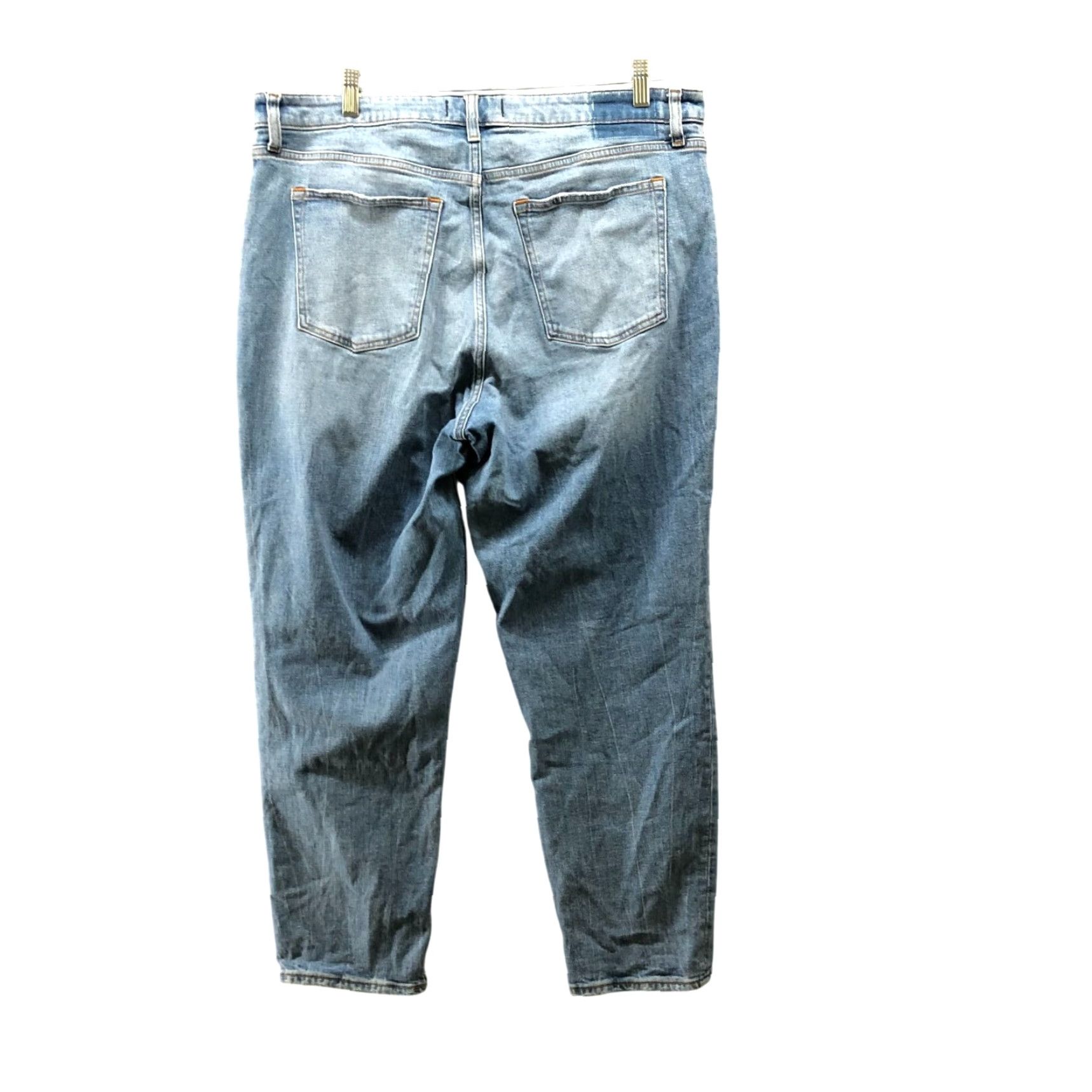 Abercrombie & Fitch Abercrombie & Fitch The Mom High Rise Jean Womens 16 Light Wash Blue Denim 5-Pocket Inseam 27 in Vintage: No Size 38" / US 16 / IT 52 - 2 Thumbnail