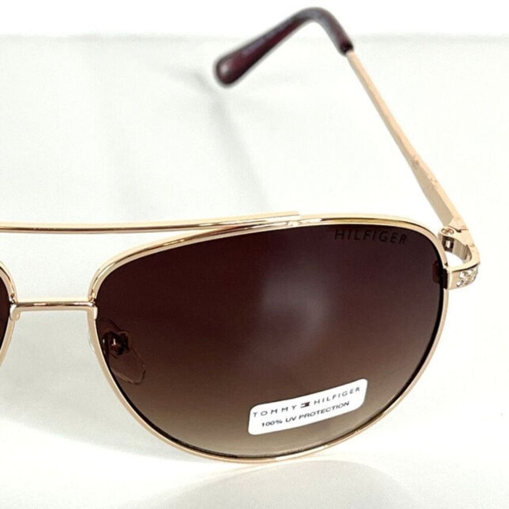 Tommy Hilfiger Tommy Hilfiger Gold & Black Aviator Frame Sunglasses Size ONE SIZE - 7 Thumbnail